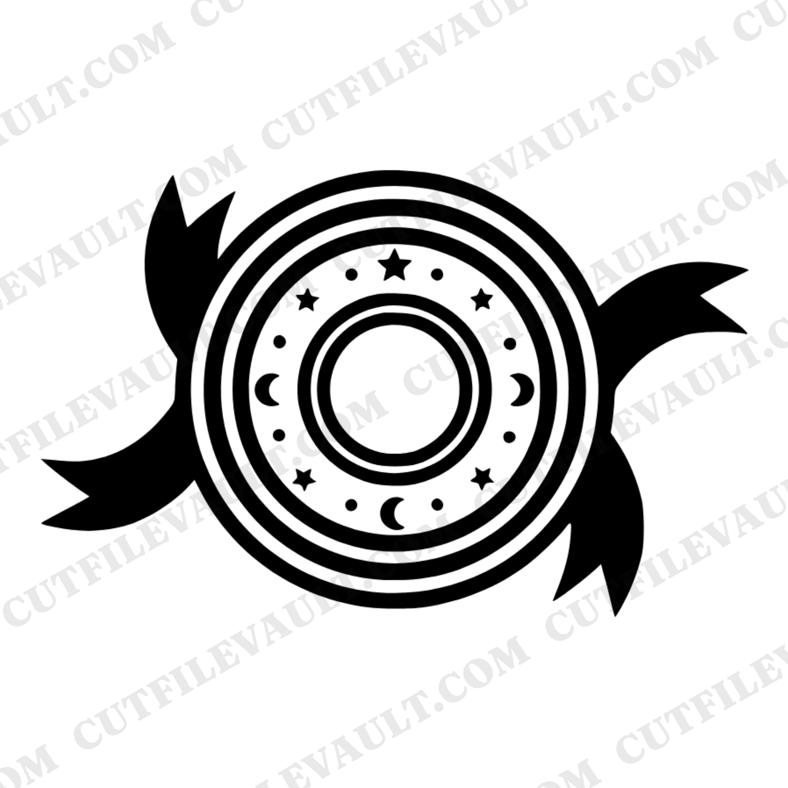 Celestial Graduation Diploma Mandala SVG PNG Cut File Mystical Bohemian Grad Scroll Design