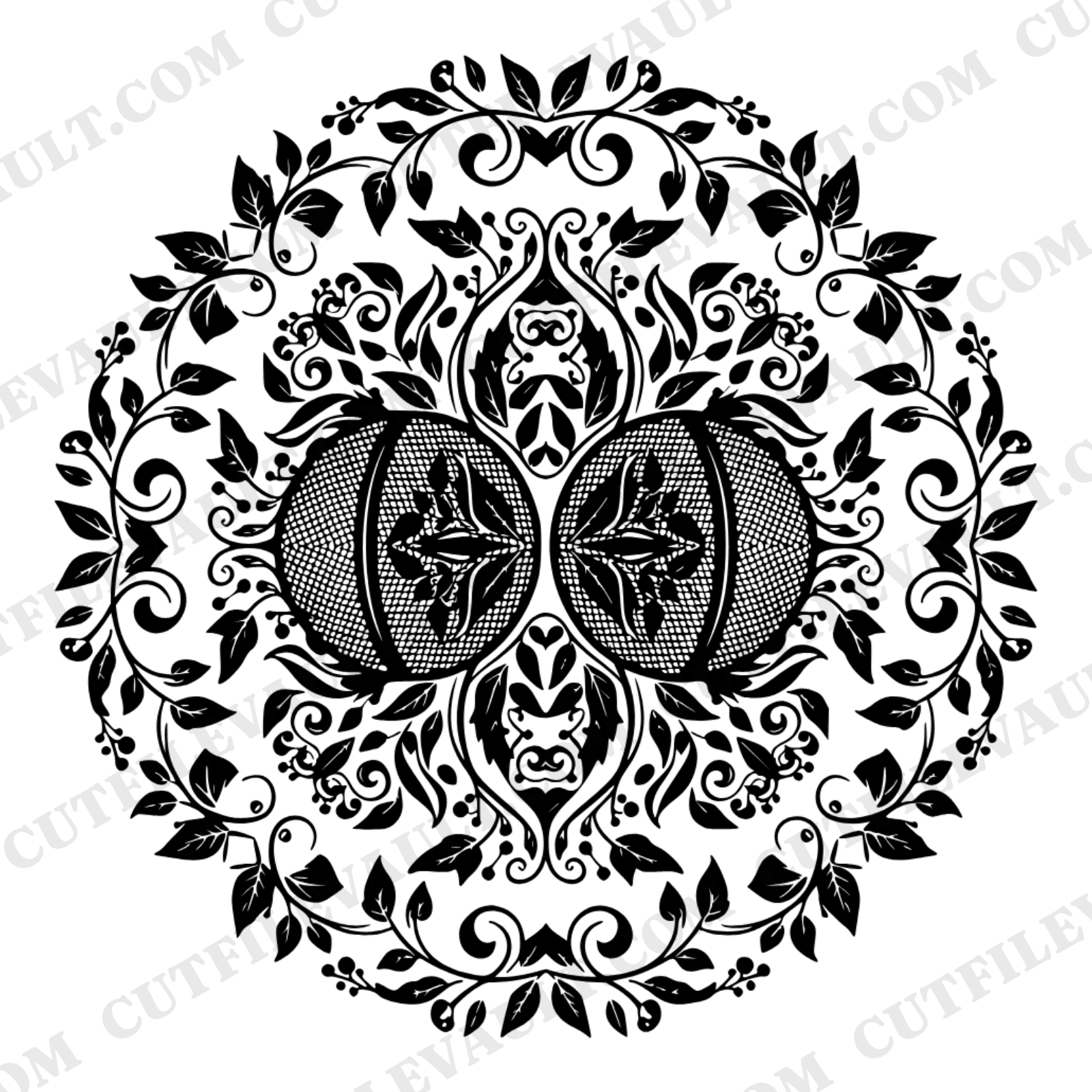 Botanical Tea Infuser Cross Section SVG PNG, Cottagecore Floral Wheel, Tea Lover Gift Cut File