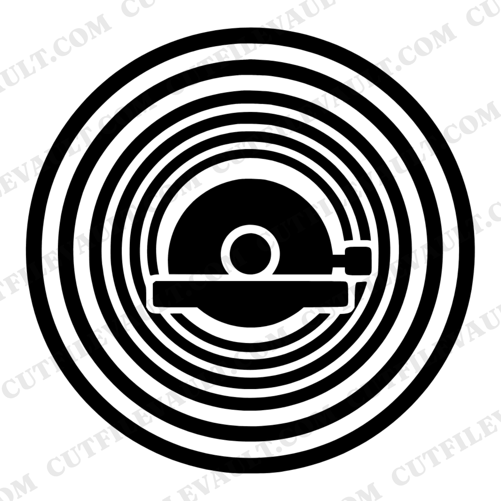 Bicycle Bell Sound Wave Mandala SVG PNG Cut File - Bike Commute Cycling Art - Bike to Work Day