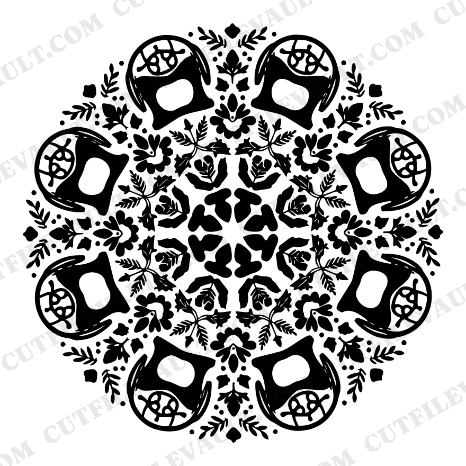 Vintage Sewing Machine Mandala SVG PNG Mother's Day Cottagecore Floral Craft Cut File Gift
