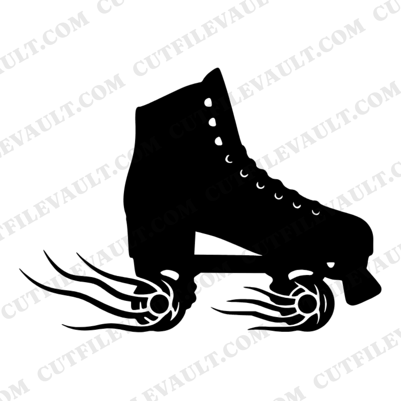 Sunburst Roller Skate SVG PNG Retro Summer Solstice Cut File Vintage 1950s Boho Skate Design