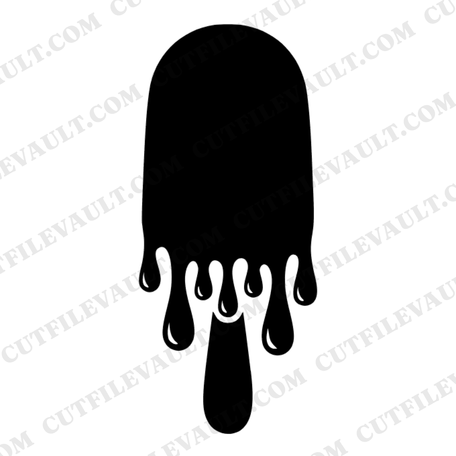 Summer Solstice Melting Popsicle SVG PNG, Retro Ice Pop with Drips, 70s Groovy Vintage Cut File