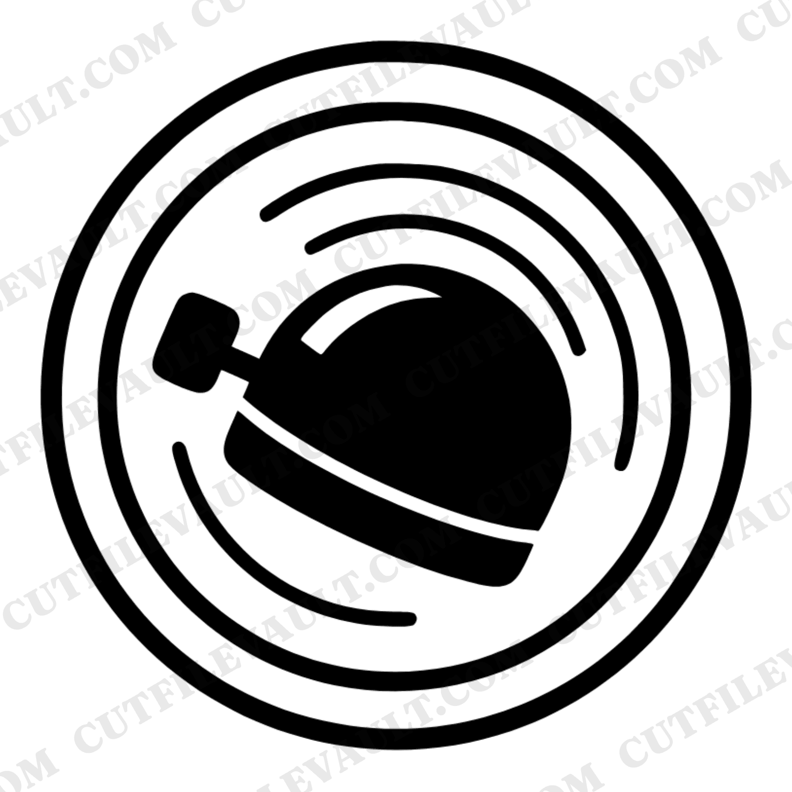 Bicycle Bell Sound Wave SVG PNG, Vintage Bike Silhouette Cut File, Bike to Work Day Clipart