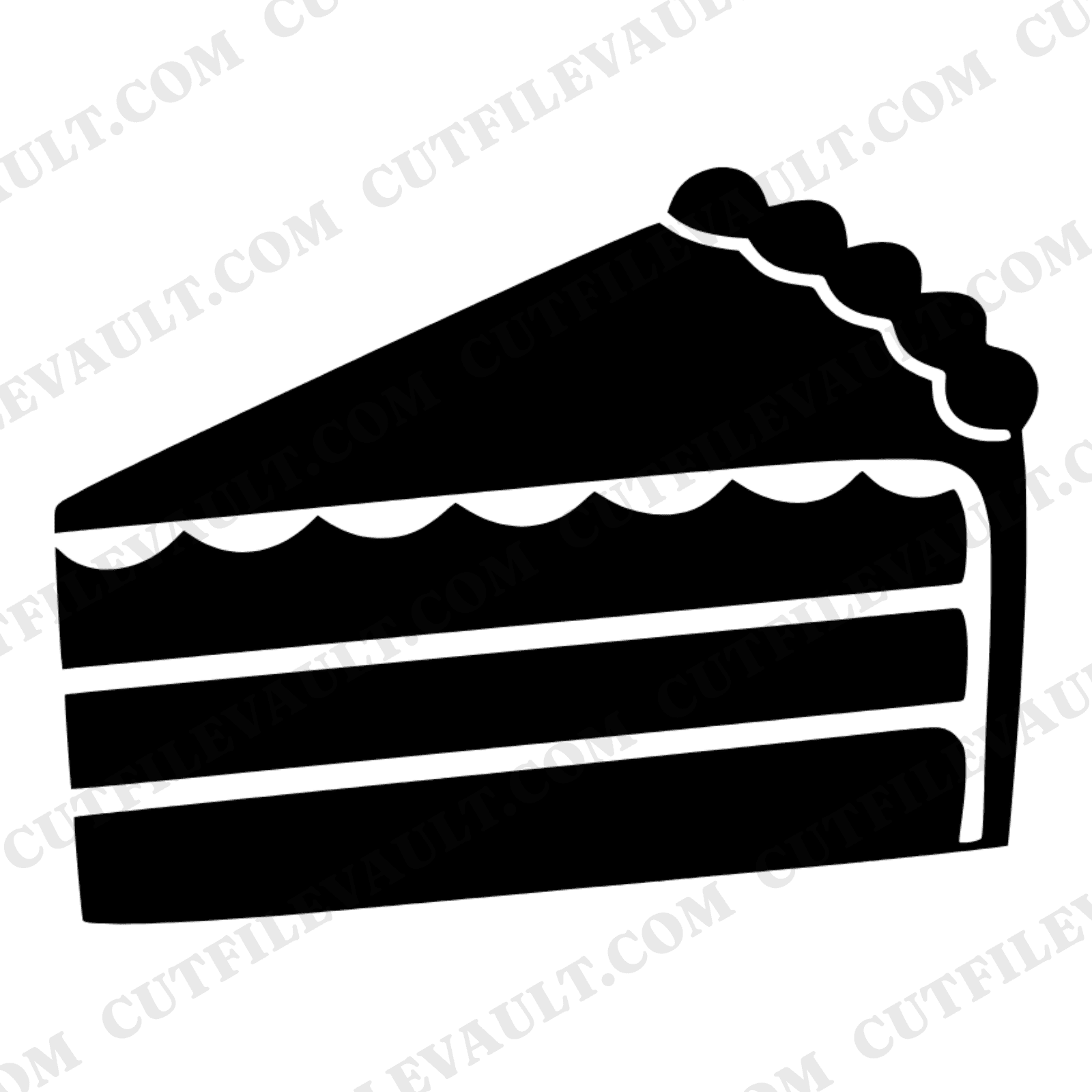 Wedding Cake Slice SVG PNG, Mid Century Cake Cut File, Vintage Wedding Clipart, Bridal Shower Decor
