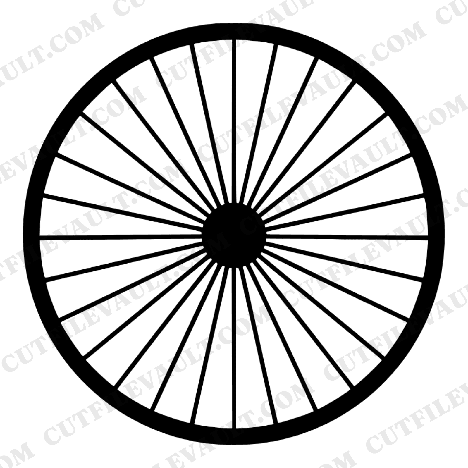 Summer Solstice Bicycle Wheel SVG PNG, Sun Rays Bike Emblem Cut File, Cycling Adventure Design — view 1