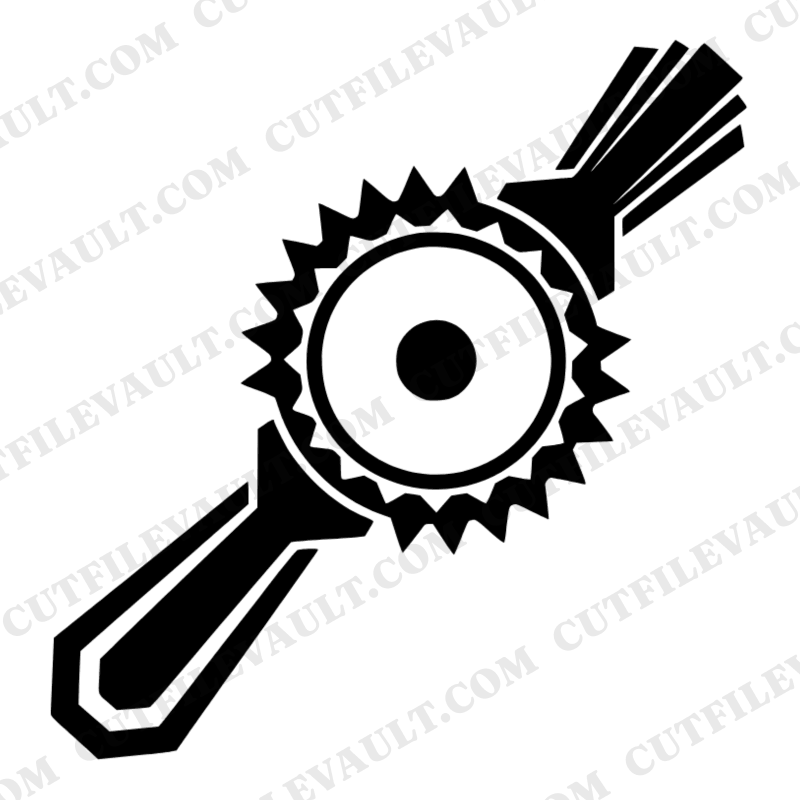 Art Deco Rolling Docker SVG PNG, Donut Day Baker Tool Silhouette, Geometric Baking Cut File