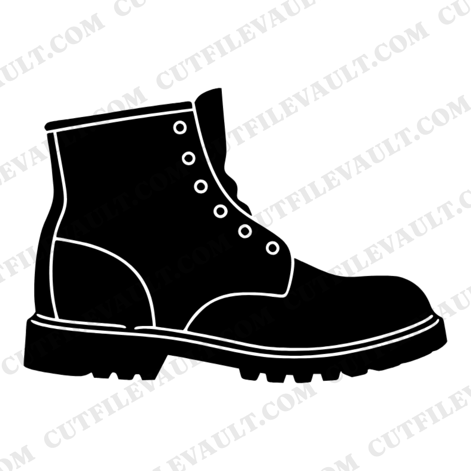 Labor Day Work Boot SVG PNG Silhouette Cut File Blue Collar Worker Vintage Boot Clipart
