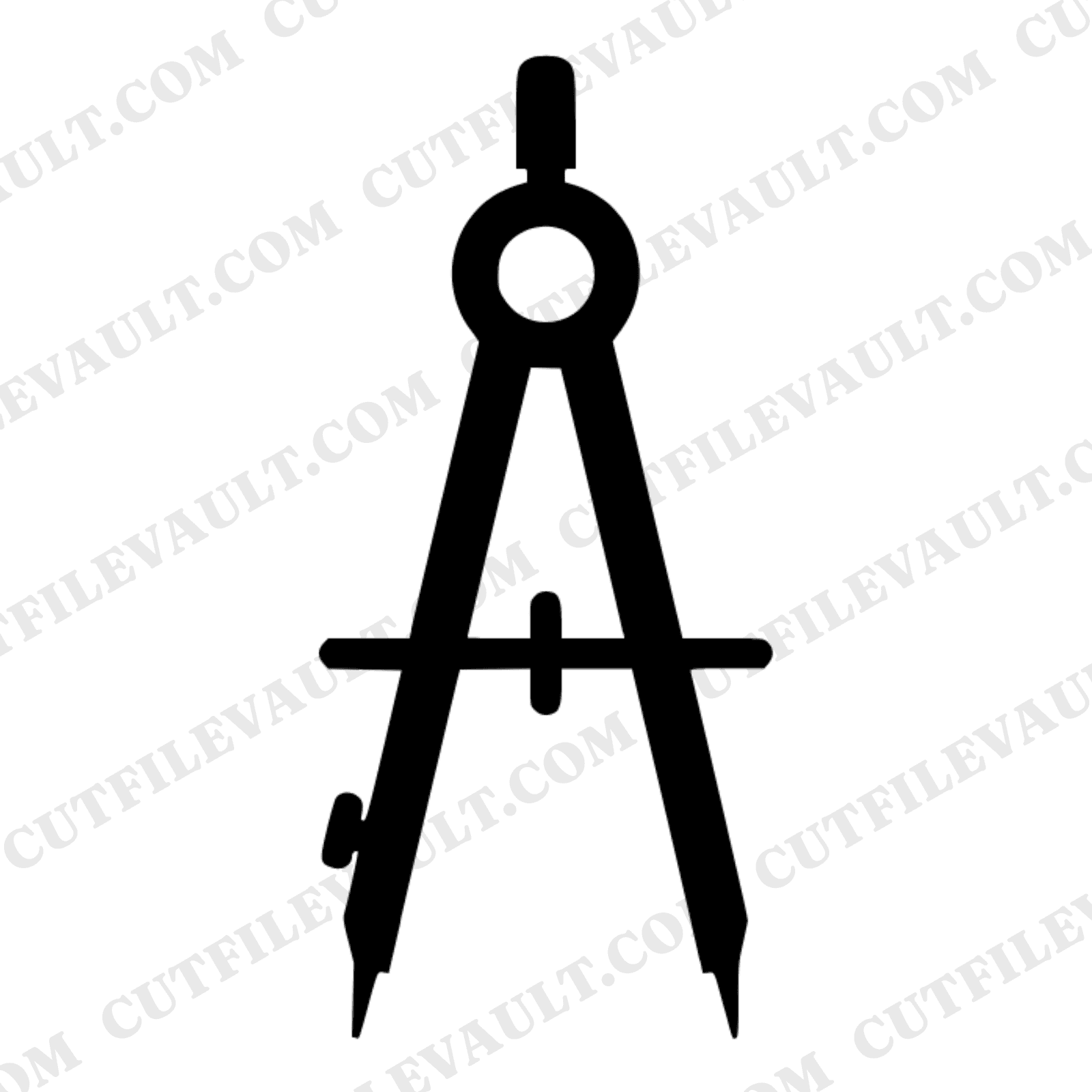 Geometric Compass SVG PNG, Drafting Tool Silhouette, Minimalist Boho School Clipart Cut File