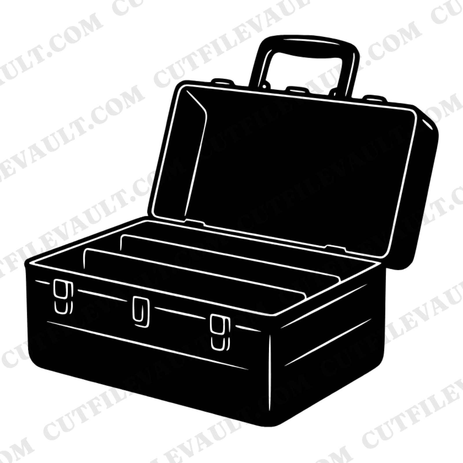 Vintage Toolbox SVG PNG Open Tool Box Cut File Father's Day Workshop Mechanic Craftsman Design