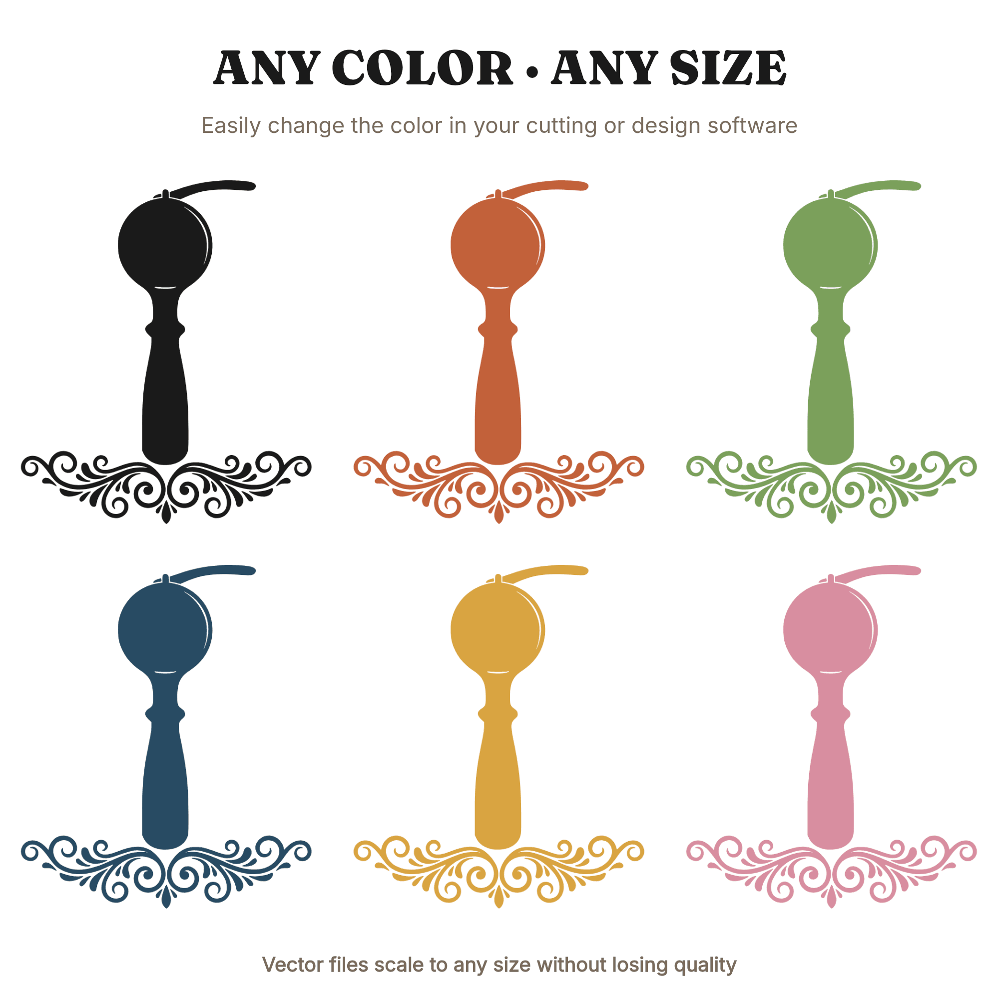 Vintage Ice Cream Scoop SVG PNG, Botanical Swirl Shadow, Retro Kitchen Cut File, Summer Craft Design — view 2