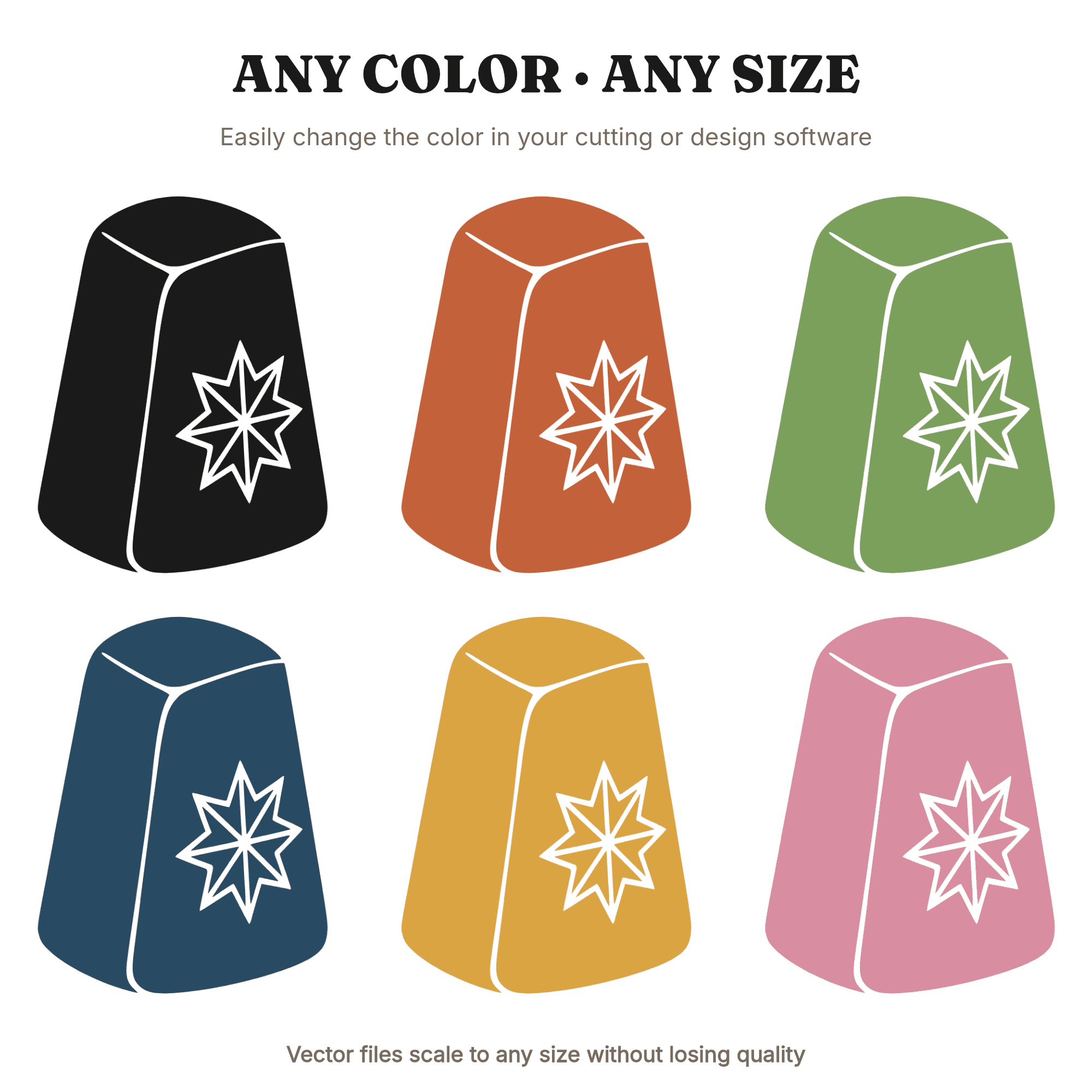 Nordic Star Cheese Wedge SVG PNG, Scandinavian Folk Art Cheese Silhouette, National Cheese Day Cut File — view 2