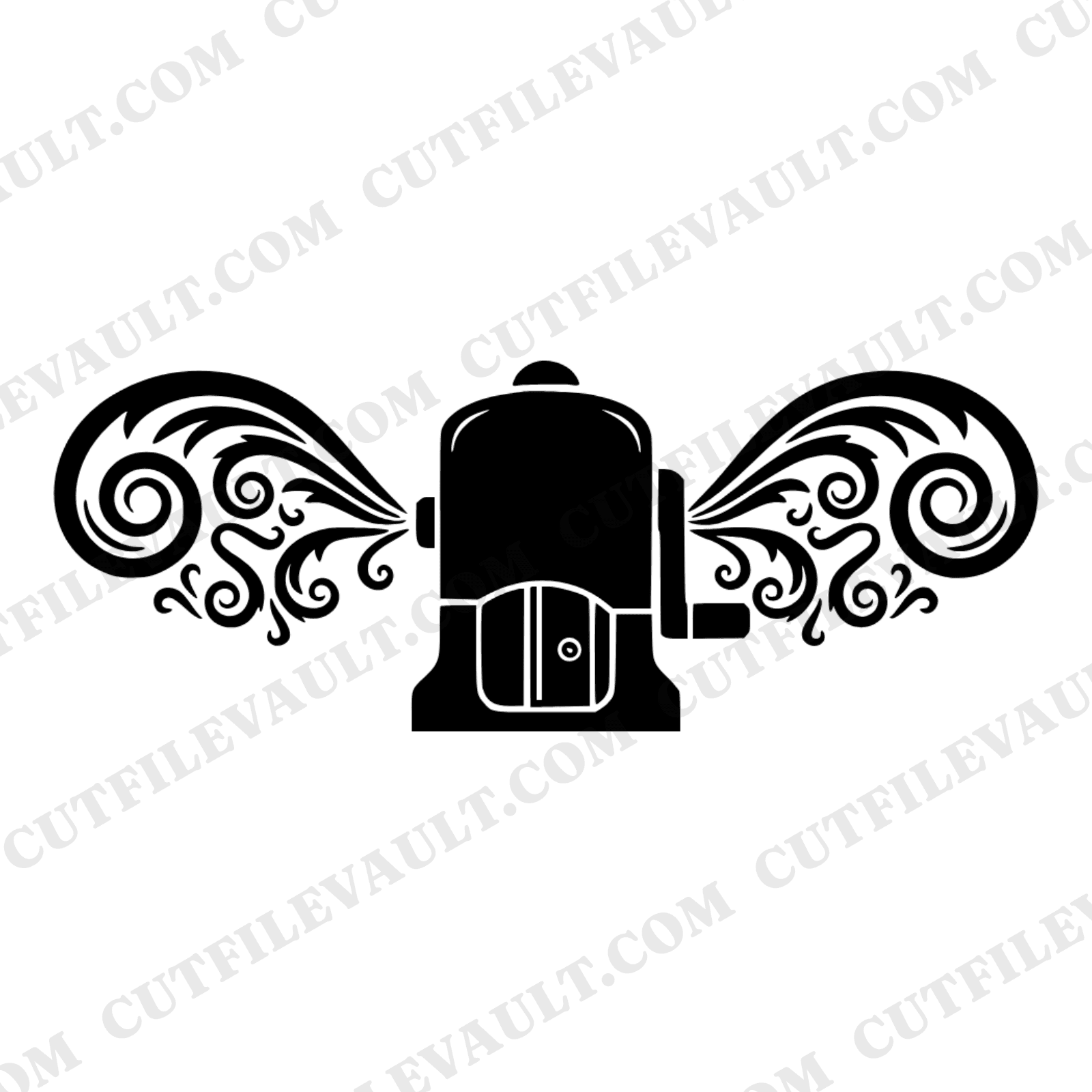 Vintage Pencil Sharpener SVG PNG, Back to School Folk Art Wings, Teacher Clipart Cut File