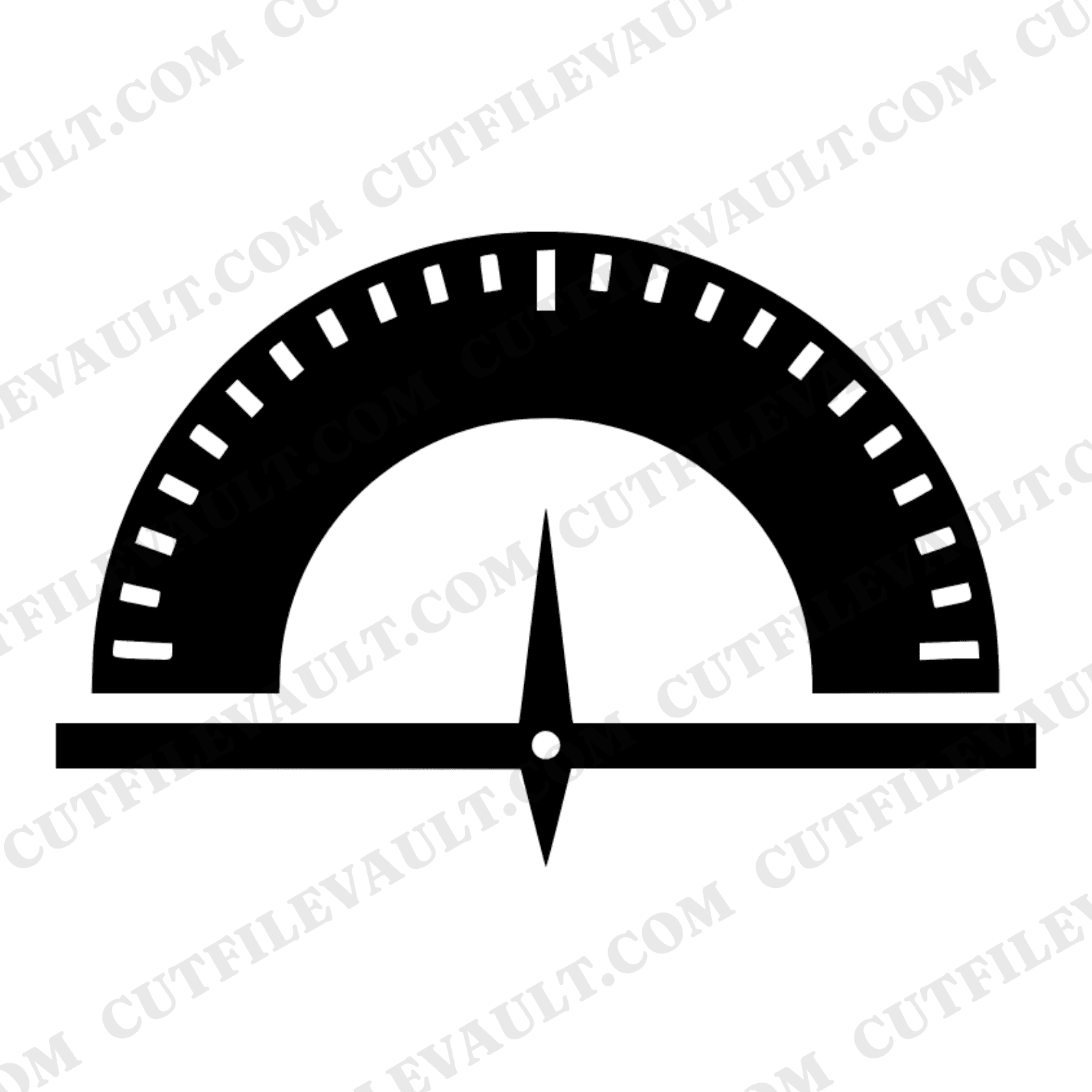Geometric Protractor SVG PNG, Compass Math Tool Cut File, Back to School Teacher Clipart Design — view 1