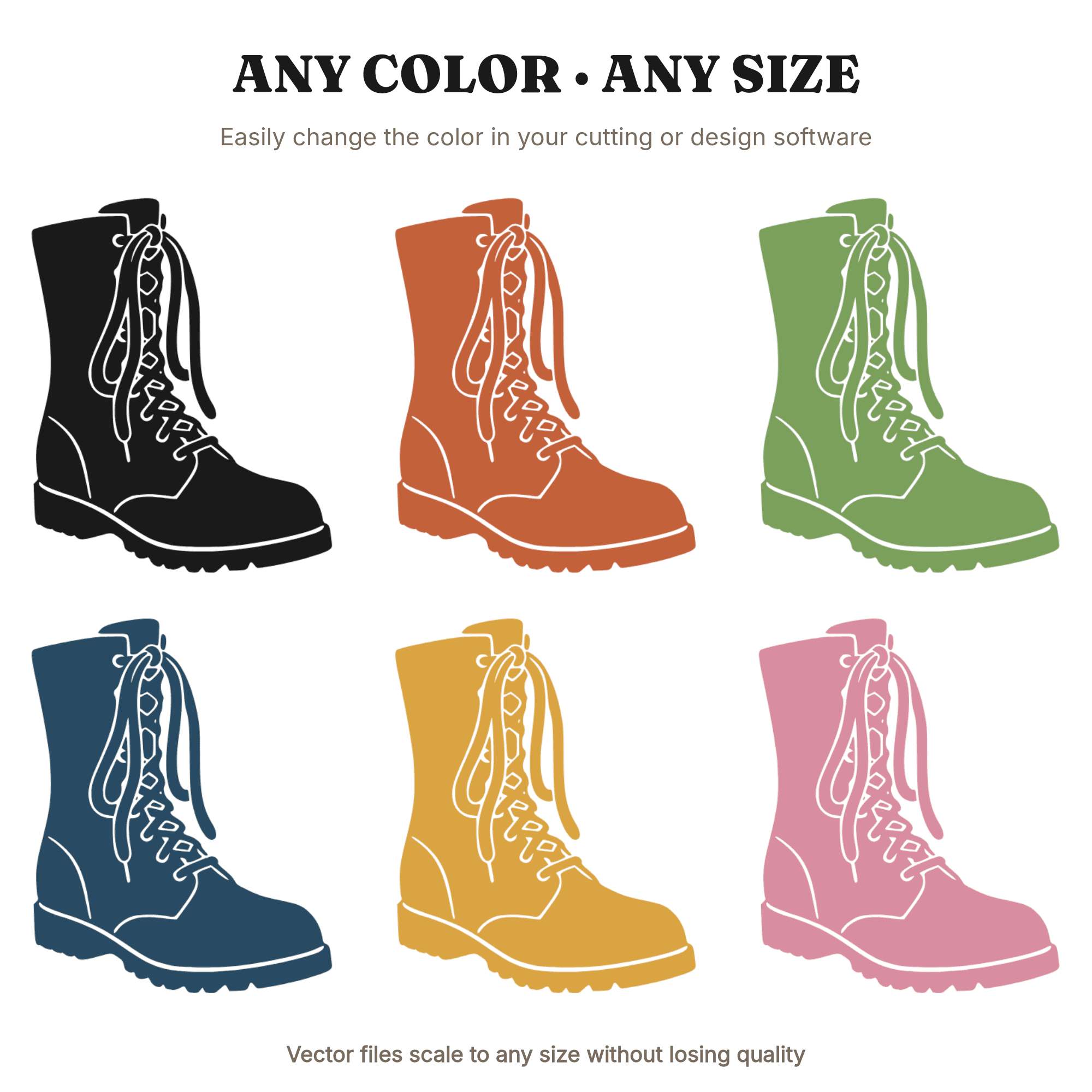 Memorial Boot SVG PNG, Combat Boot Silhouette, Memorial Day Cut File, Remembrance Ribbon Design — view 2