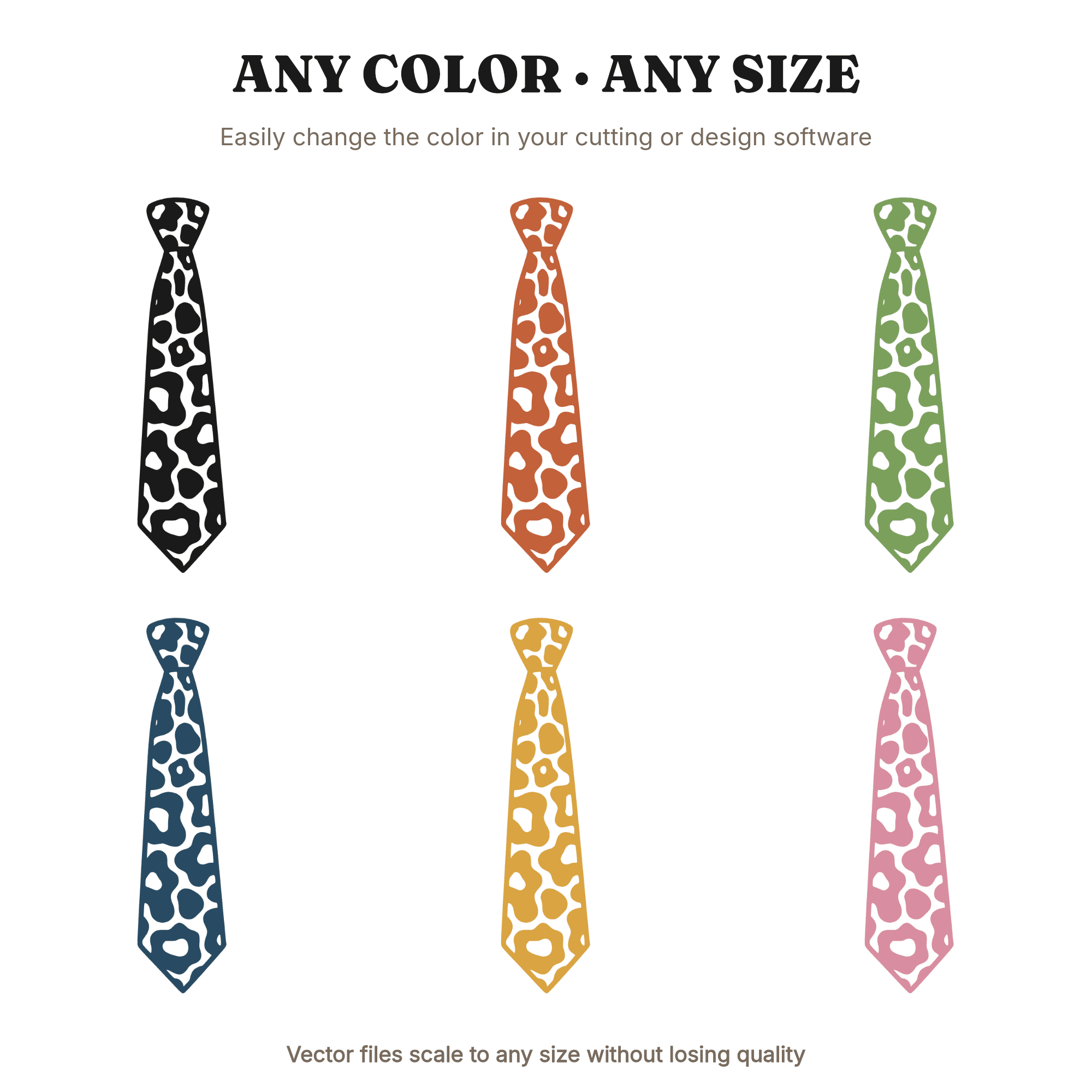 Groovy Necktie SVG PNG Retro Father's Day Design Cut File 70s Vintage Tie Silhouette Craft — view 2