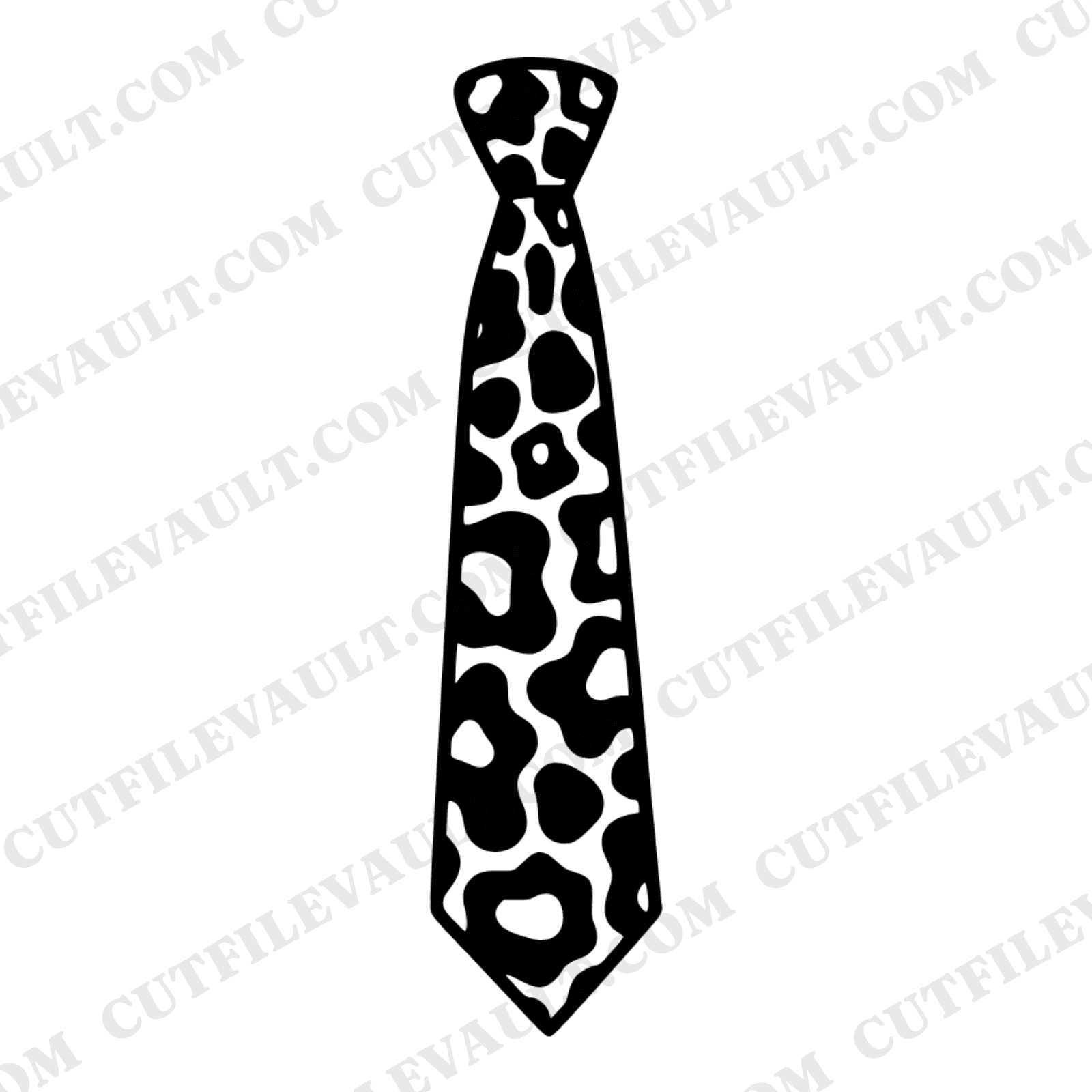 Groovy Necktie SVG PNG Retro Father's Day Design Cut File 70s Vintage Tie Silhouette Craft — view 1