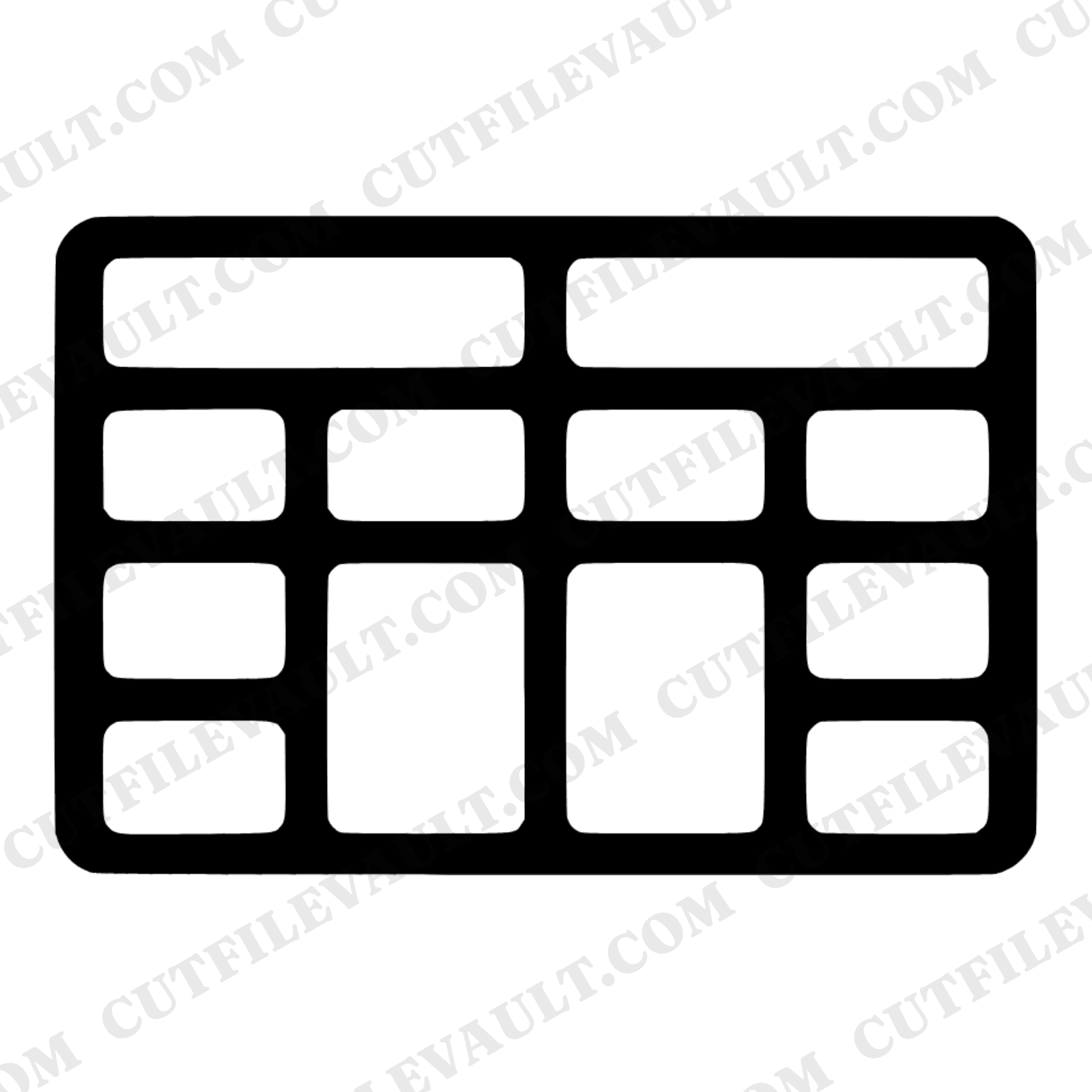 Art Deco Lunch Tray SVG PNG, School Cafeteria Tray Cut File, Retro Americana Silhouette Design — view 1