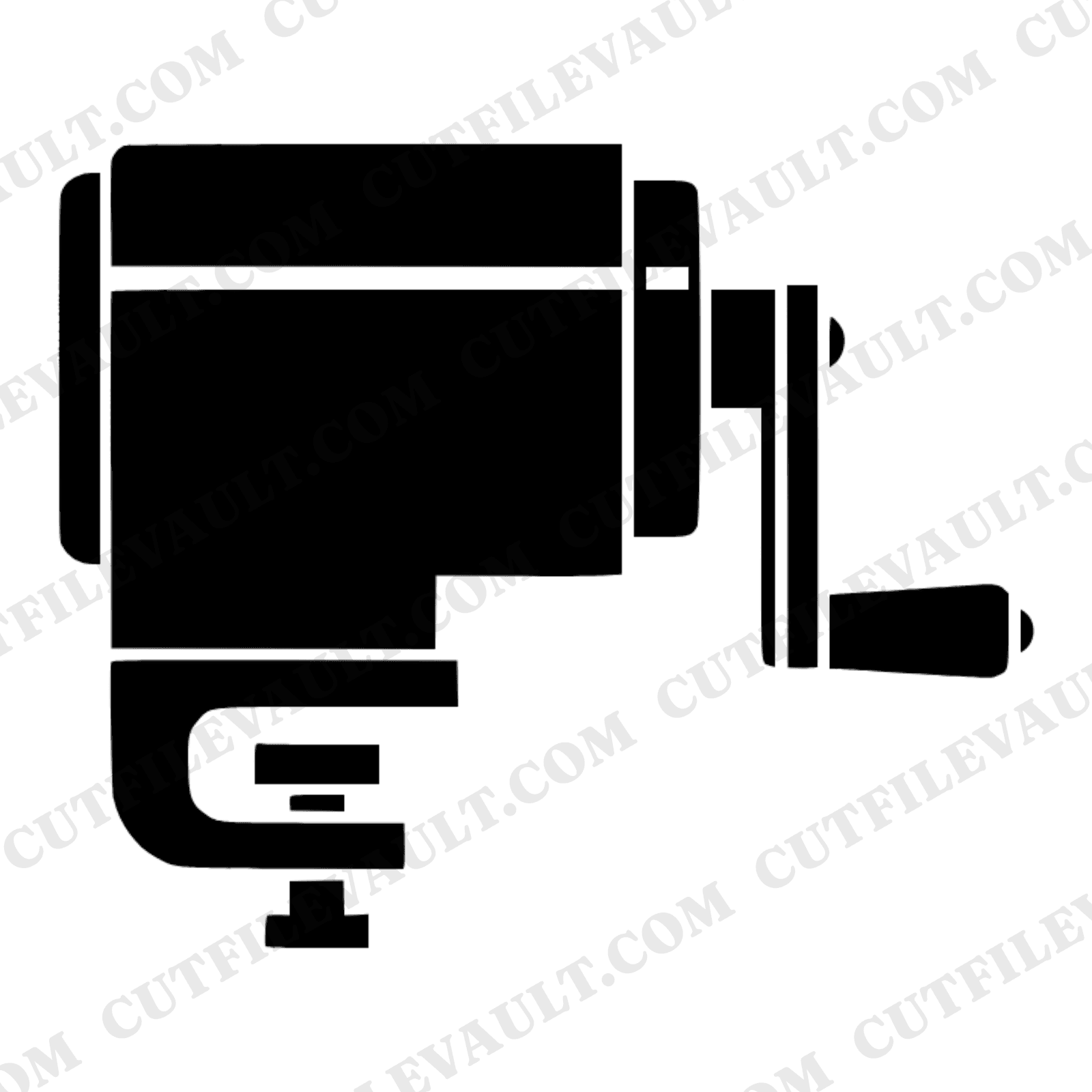 Art Deco Pencil Sharpener SVG PNG, Vintage School Clipart, Retro Classroom Cut File for Cricut — view 1