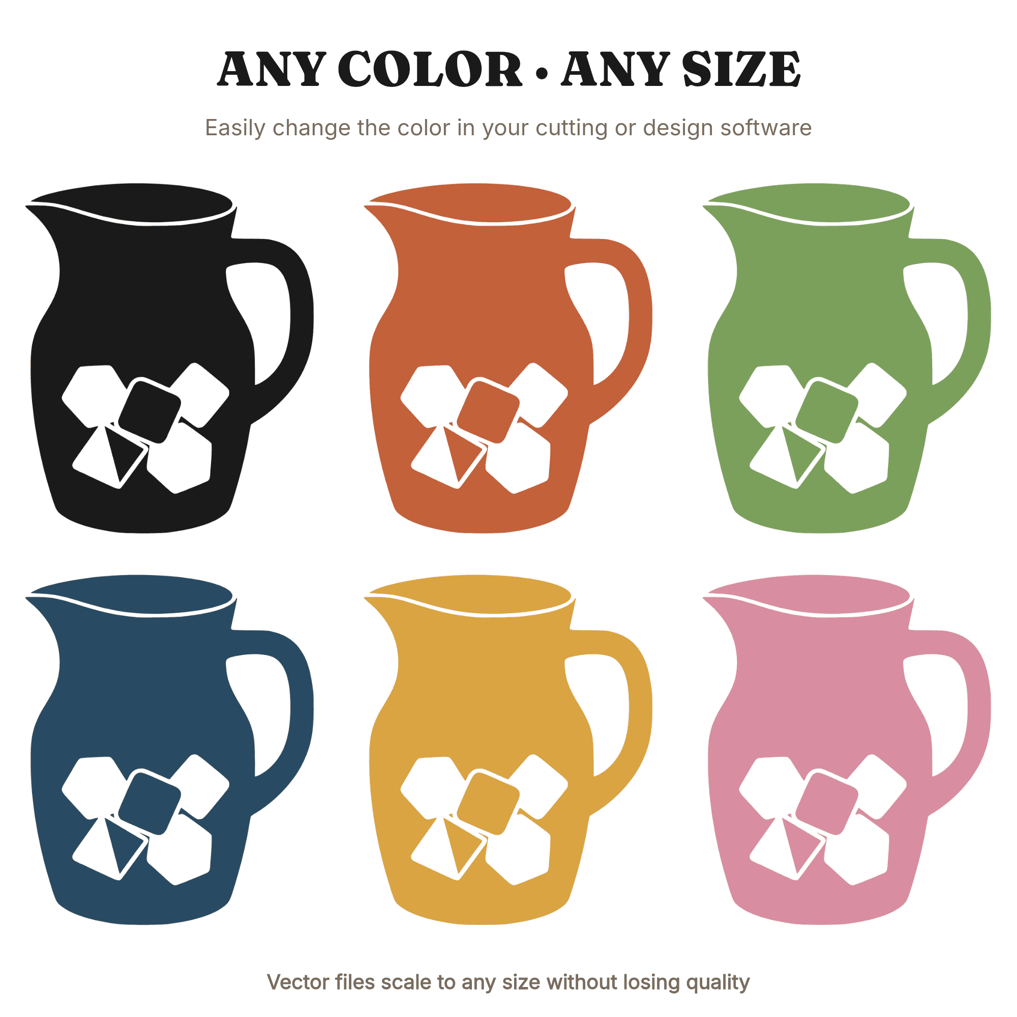 Vintage Lemonade Pitcher SVG PNG, Brutalist Summer Drink Cut File, Ice Cubes Retro Design — view 2