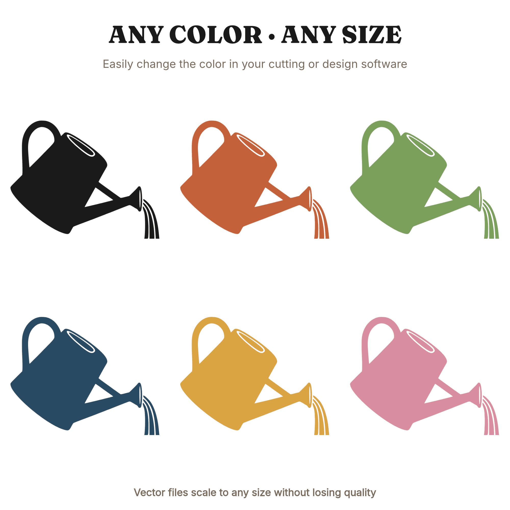 Vintage Watering Can SVG PNG, Retro 70s Garden Independence Day Cut File, Summer Americana Craft — view 2