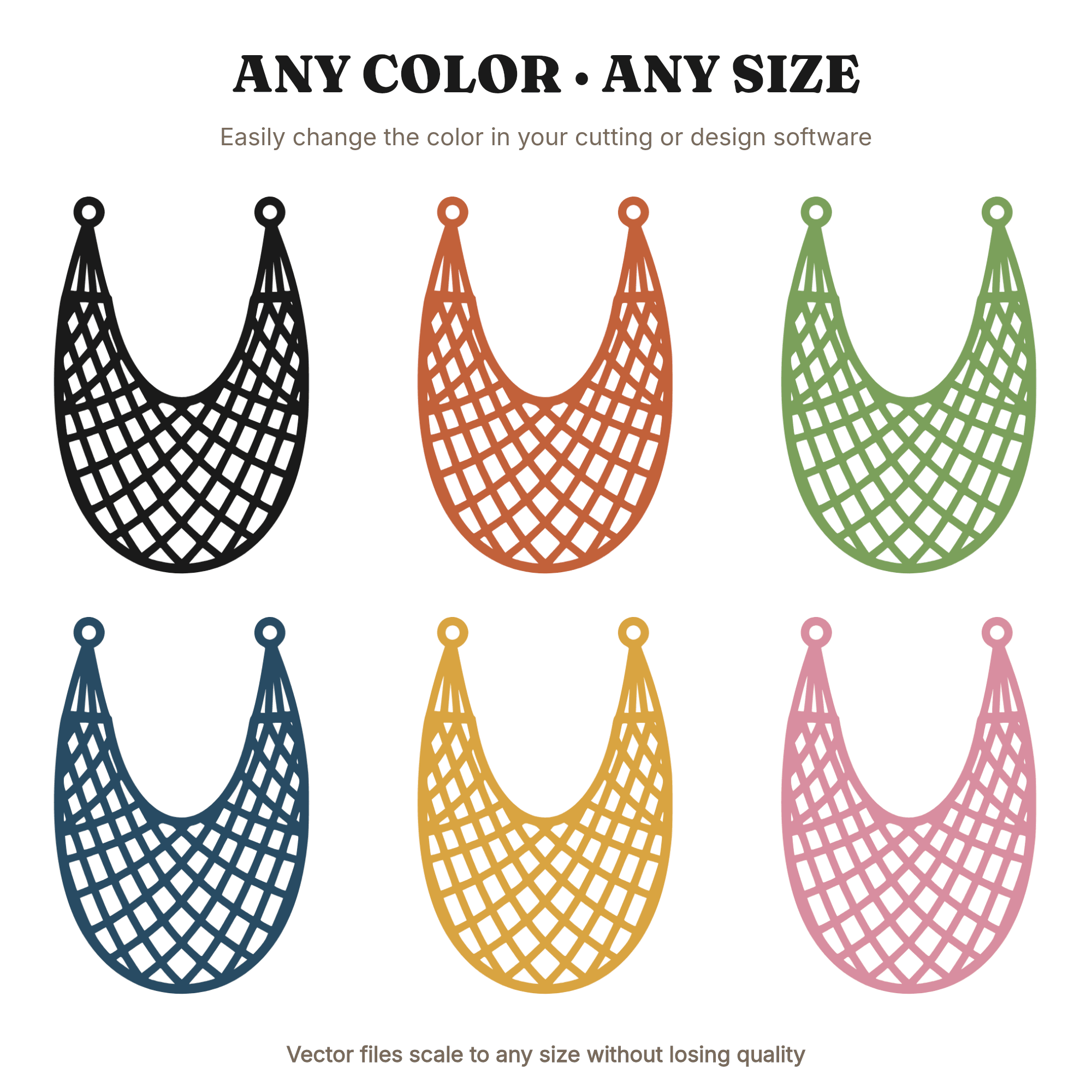 Overhead Hammock SVG PNG Diamond Weave Relaxation Retro 70s Cut File National Relaxation Day Craft — view 2