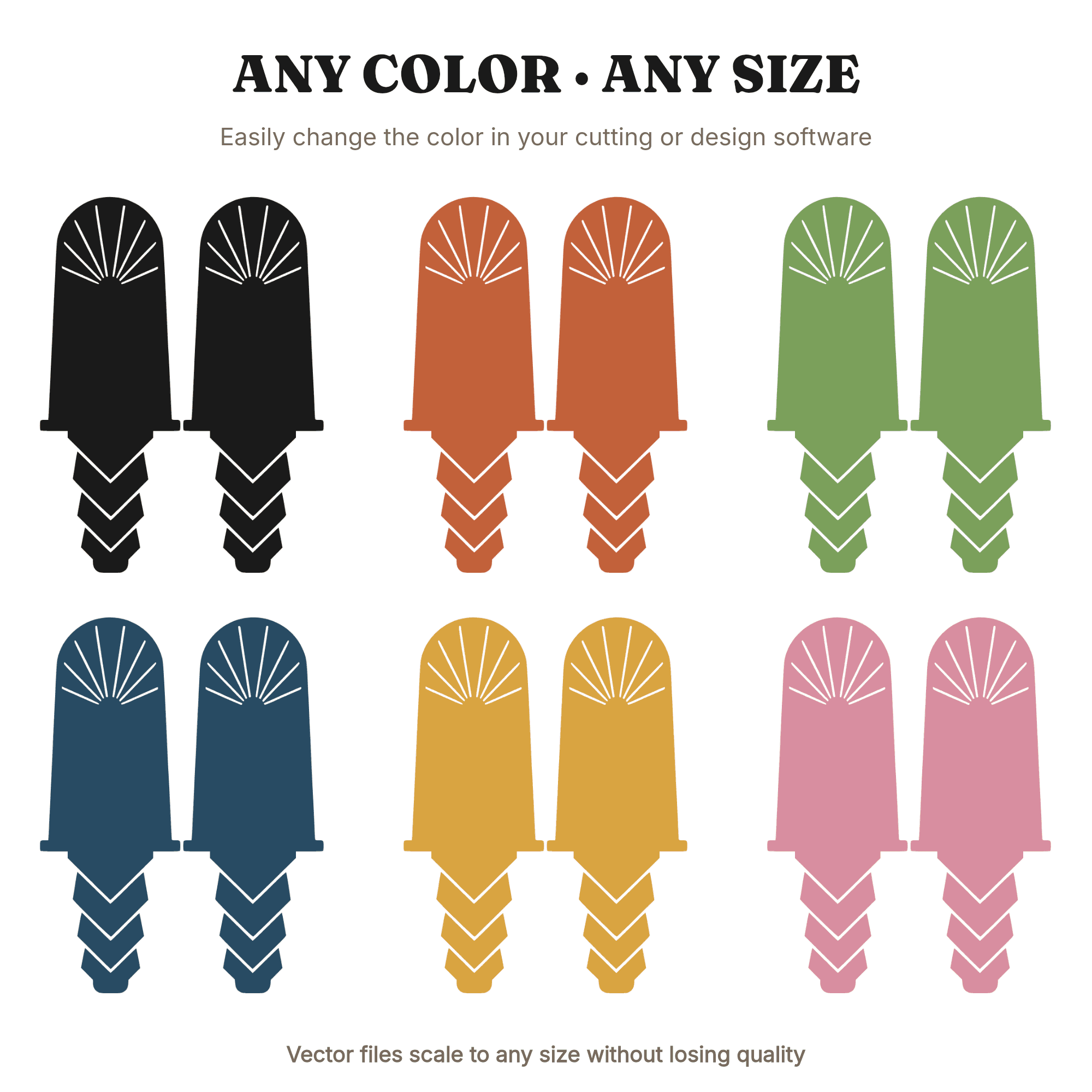 Art Deco Popsicle Mold SVG PNG Split View Geometric Ice Cream Cut File for Cricut Silhouette — view 2