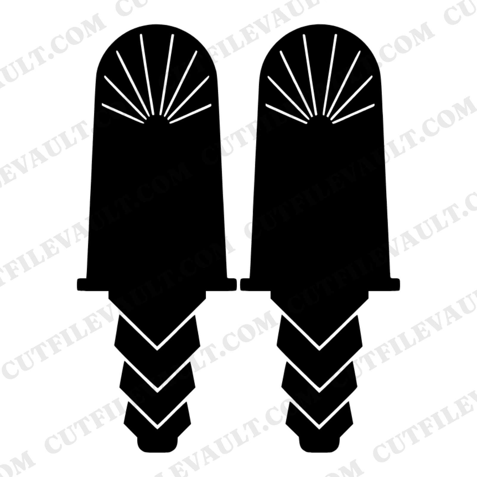 Art Deco Popsicle Mold SVG PNG Split View Geometric Ice Cream Cut File for Cricut Silhouette — view 1