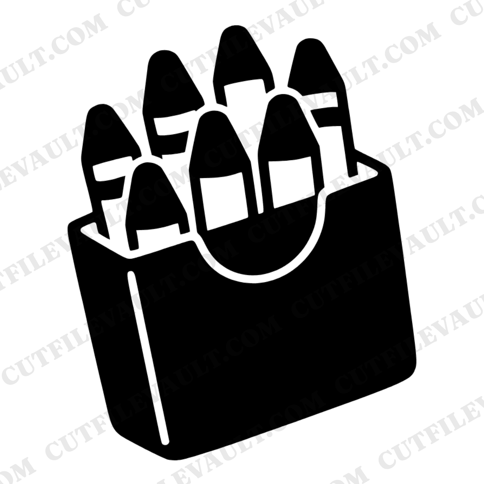 Kawaii Crayon Box SVG PNG, Cute Back to School Clipart, Three Quarter View Crayon Box Cut File — view 1