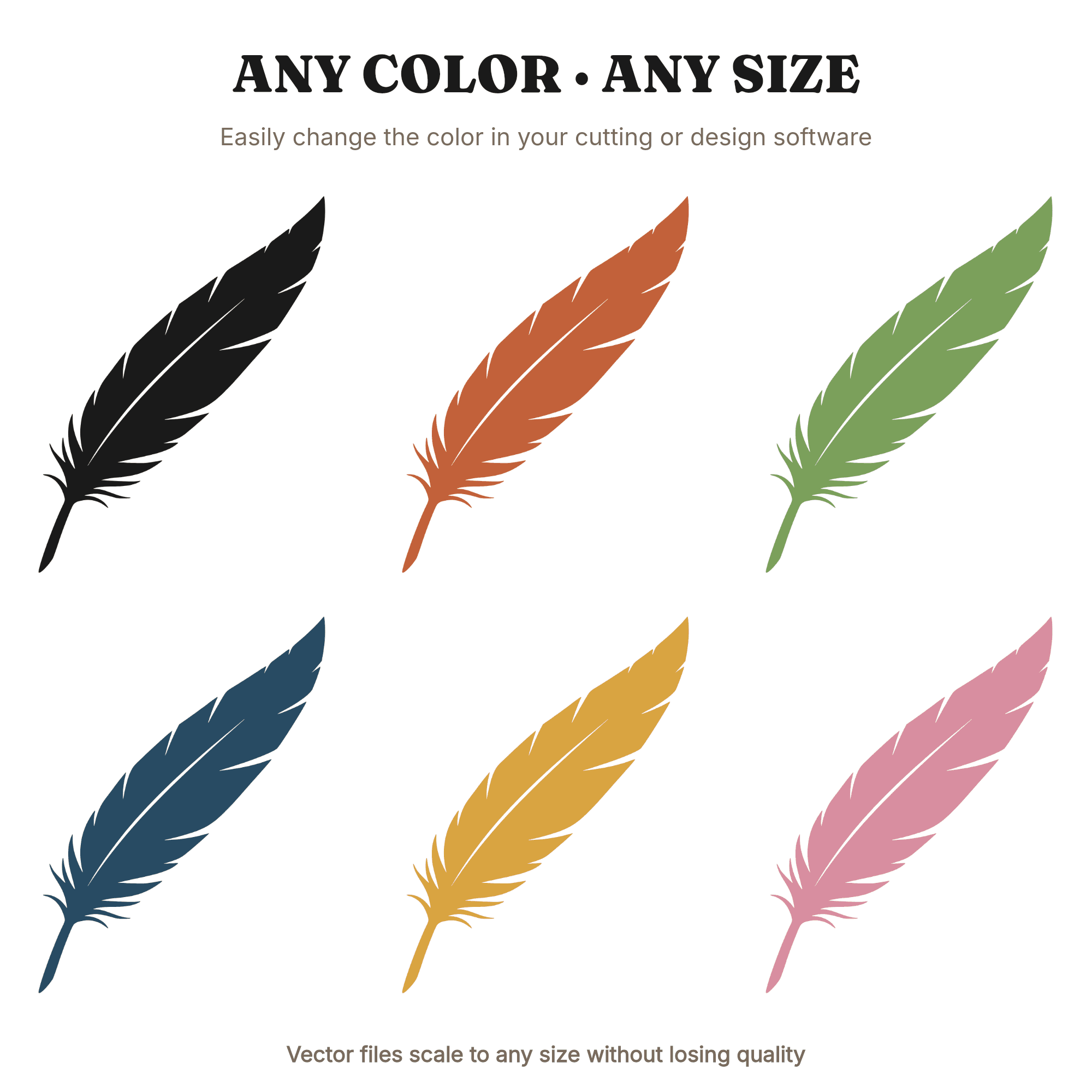 Patriotic Eagle Feather SVG PNG, Vintage Botanical Fourth of July Cut File, Independence Day Decor — view 2