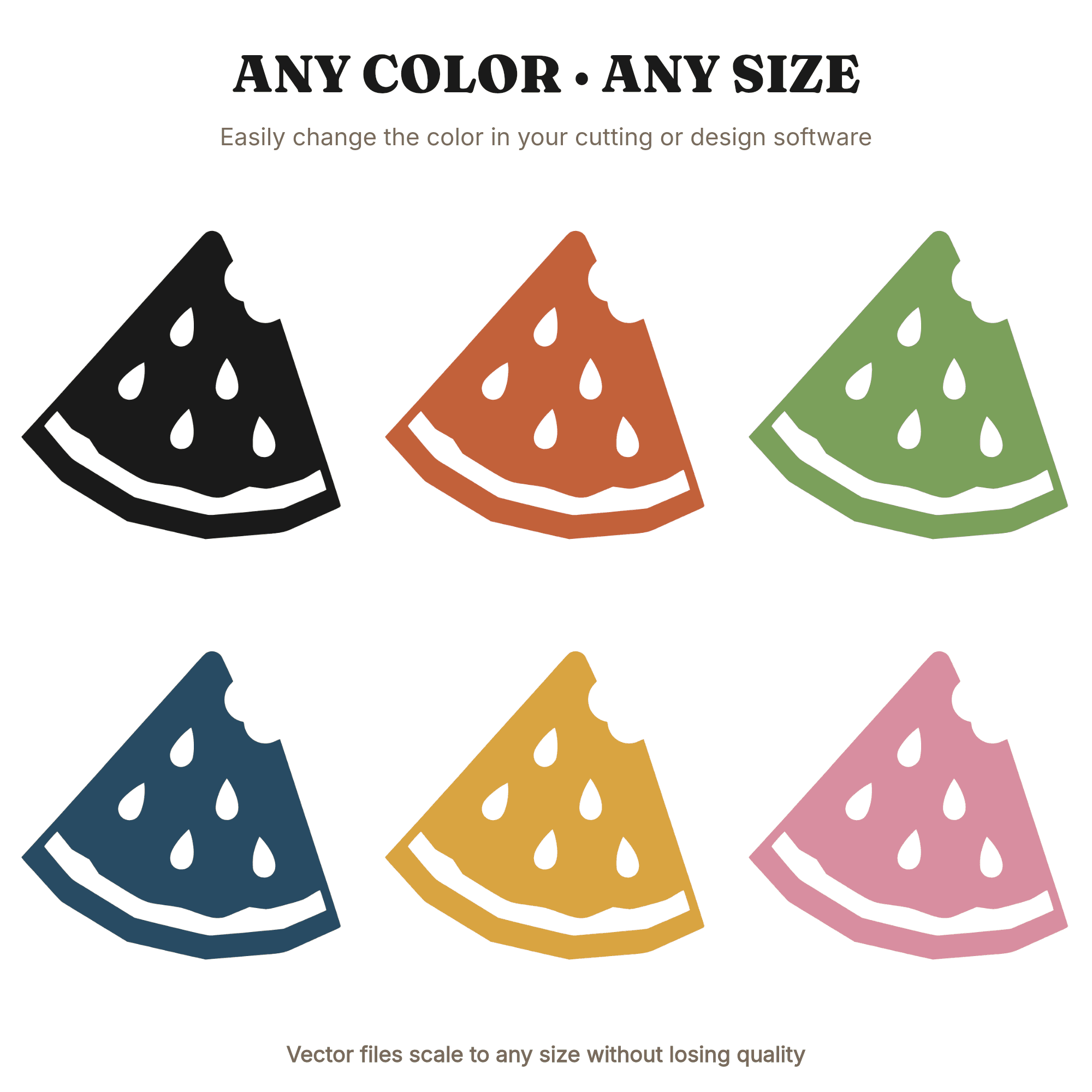 Summer Watermelon SVG PNG Cut File, Bold Bite Slice Design, Modern Geometric Fruit Clipart — view 2