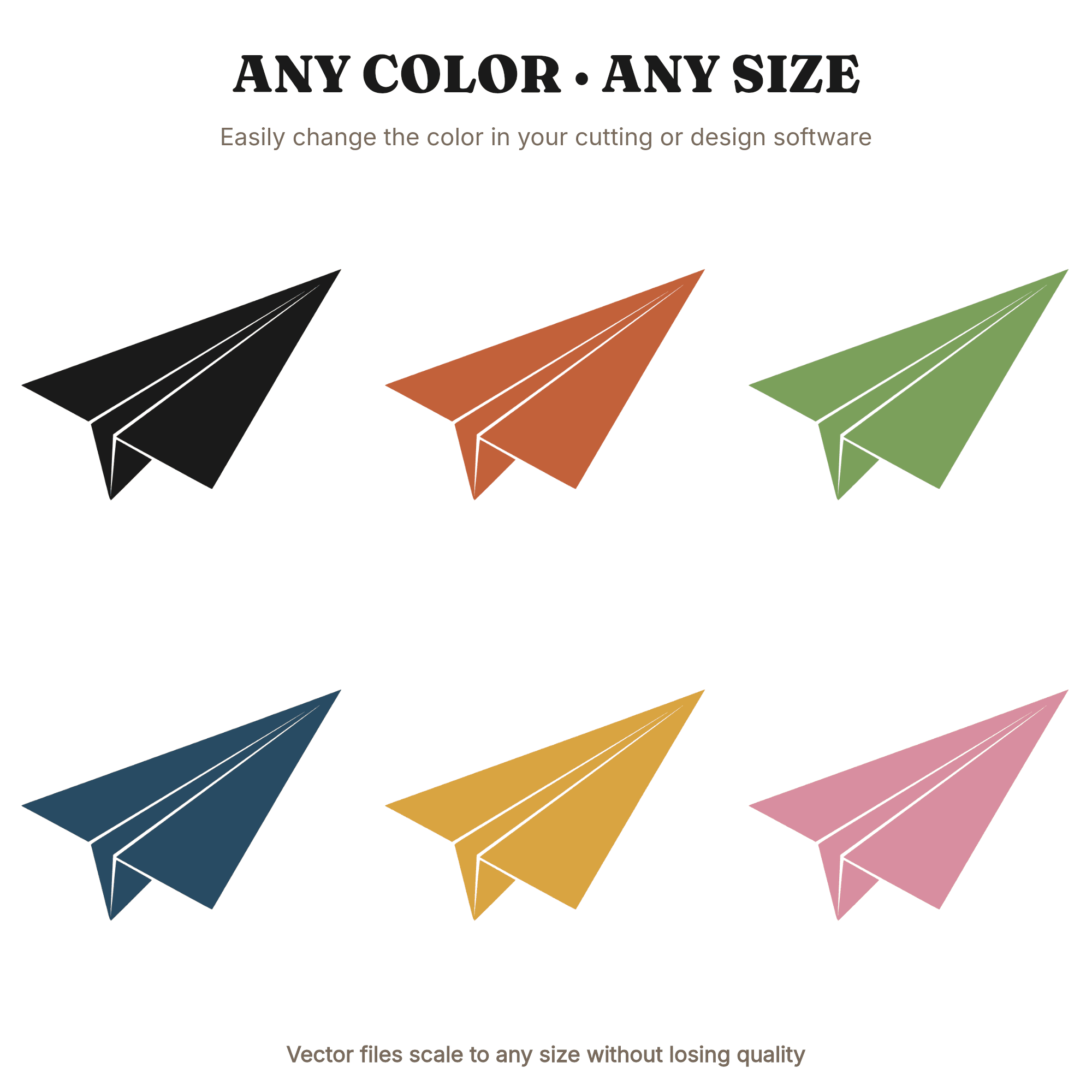 Freedom Flight Paper Airplane SVG PNG, Fourth of July Cut File, Mid-Century Minimal Patriotic Design — view 2