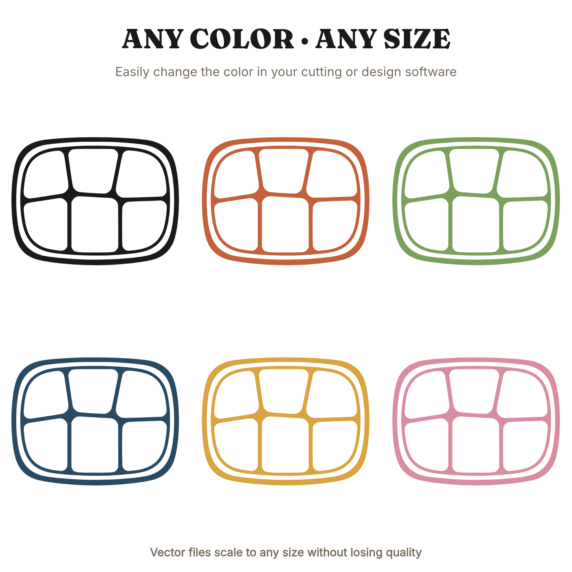 Boho Lunchbox SVG PNG, Overhead Bento Box Monogram Frame, Back to School Label Cut File Design — view 2