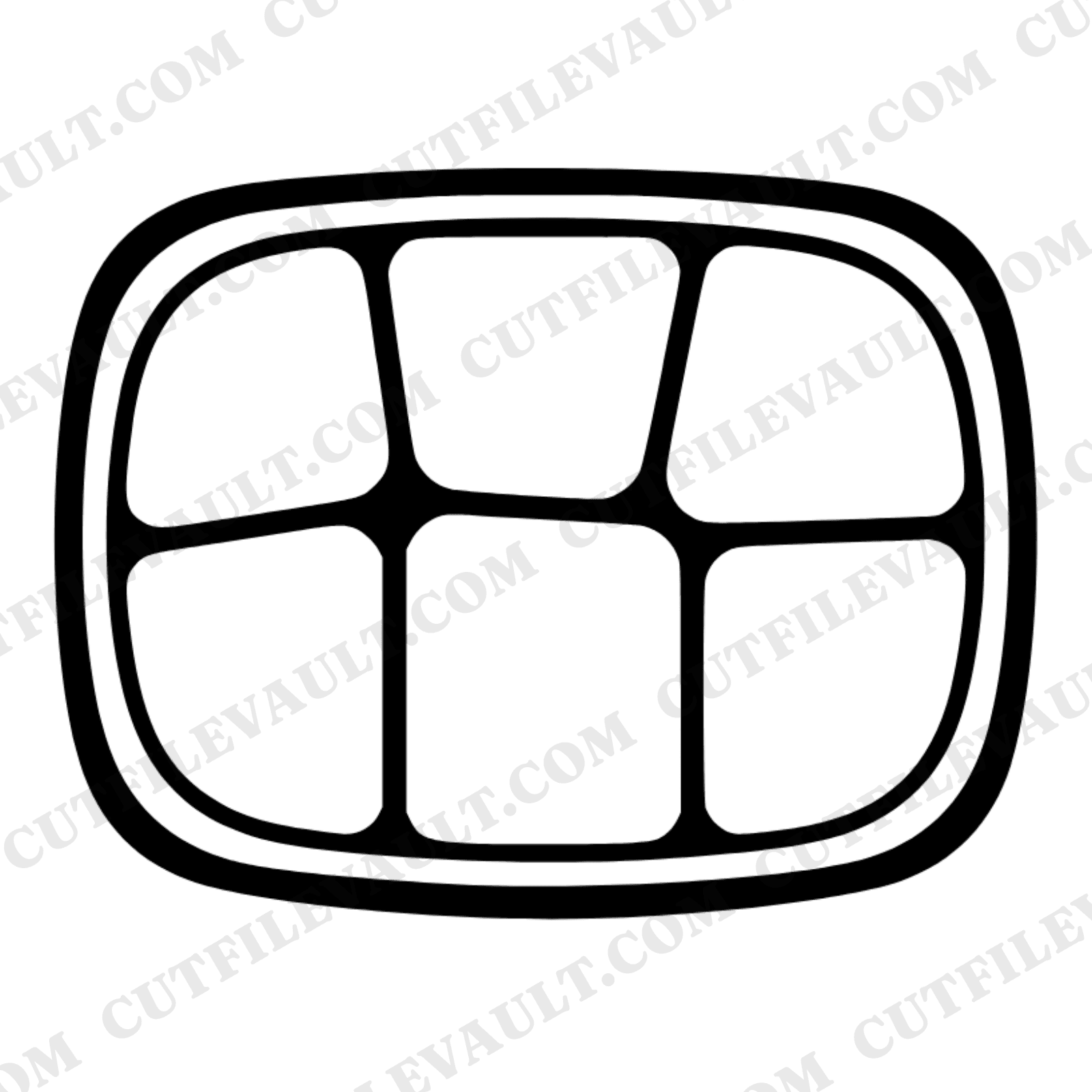 Boho Lunchbox SVG PNG, Overhead Bento Box Monogram Frame, Back to School Label Cut File Design — view 1