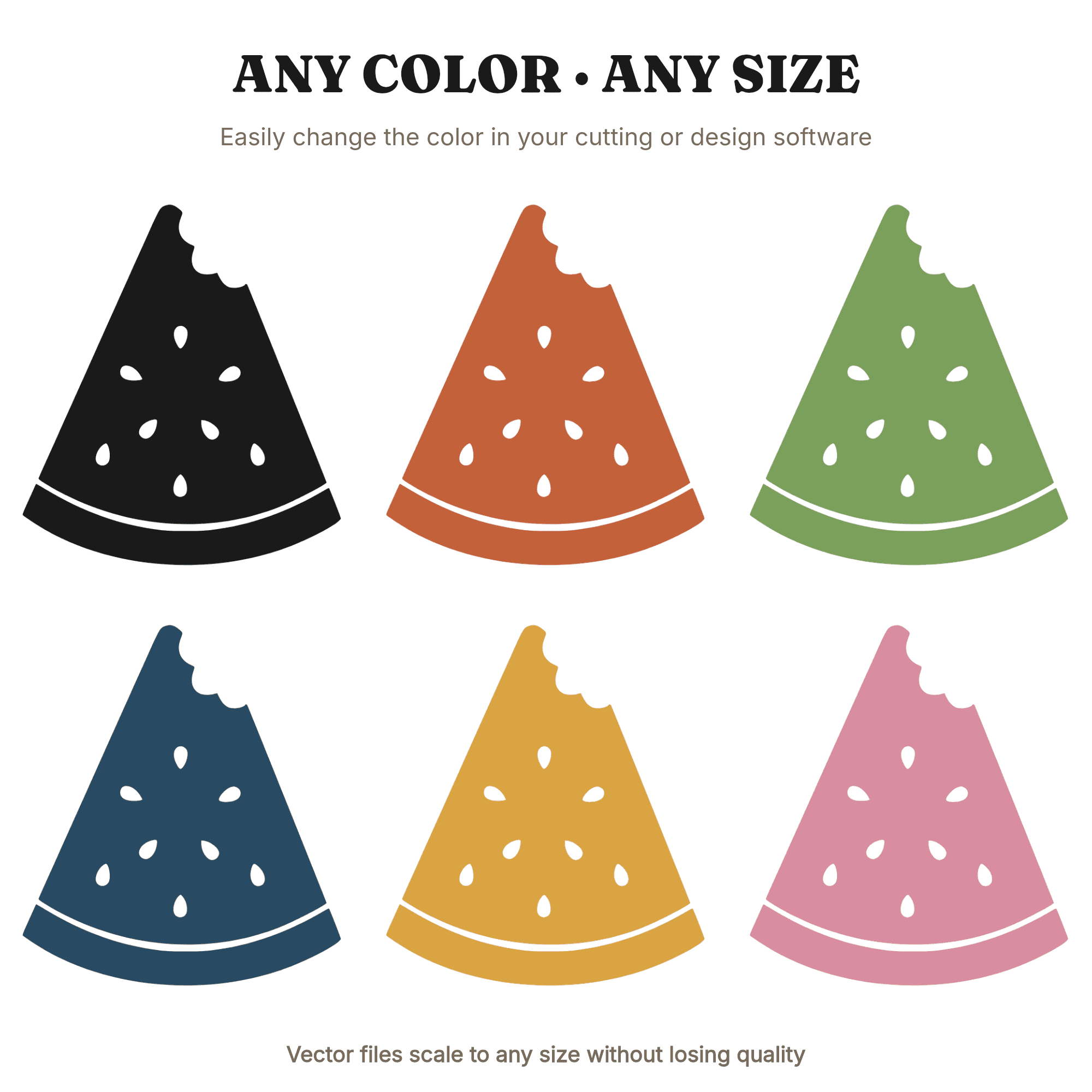 Kawaii Watermelon SVG PNG, Fourth of July Watermelon with Star Seeds, Summer Fruit Cut File — view 2