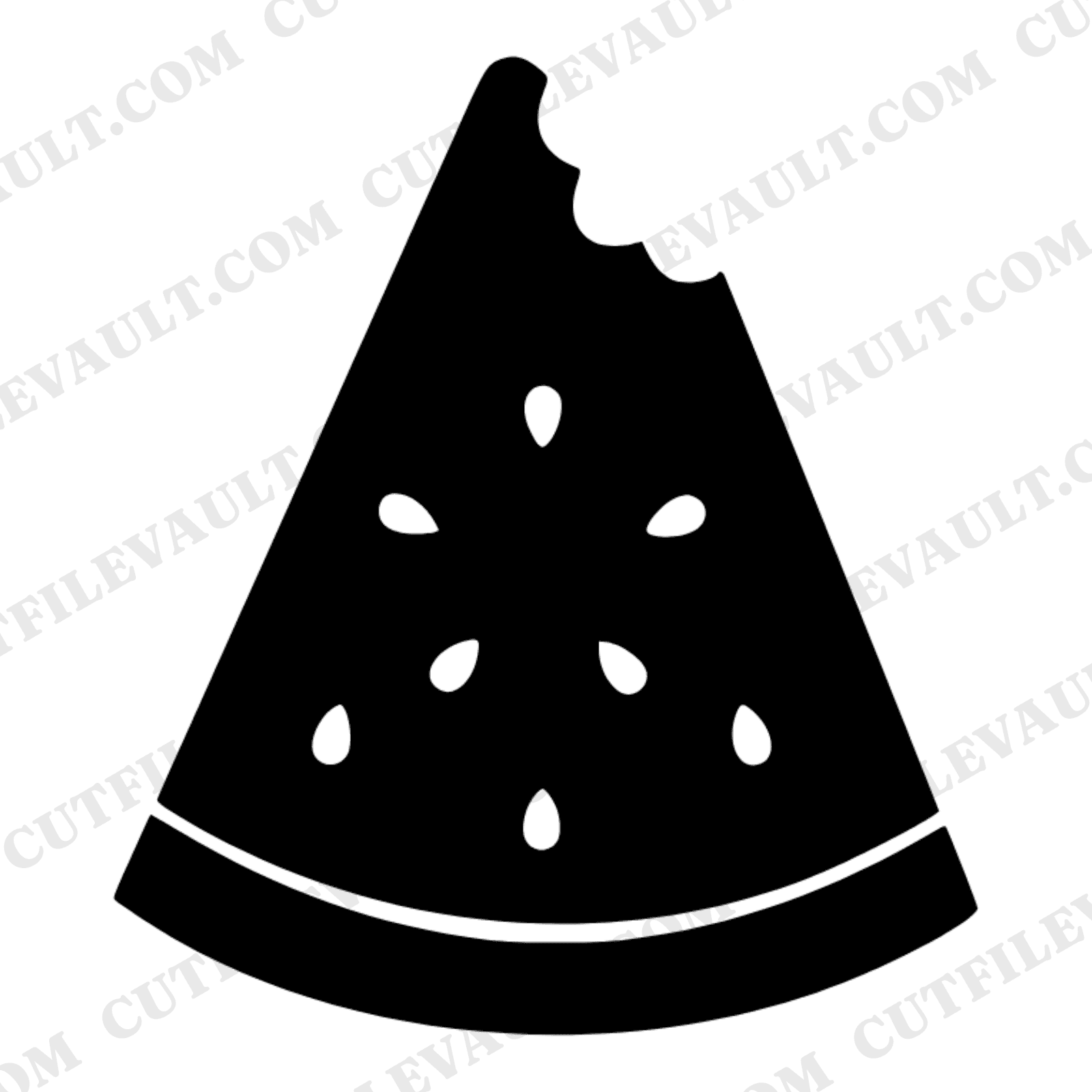 Kawaii Watermelon SVG PNG, Fourth of July Watermelon with Star Seeds, Summer Fruit Cut File — view 1
