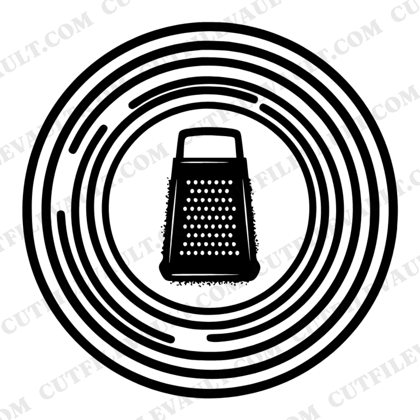 Vintage Nutmeg Grater SVG PNG, Overhead Kitchen Tool Cut File, Pumpkin Spice Season Autumn Design — view 1