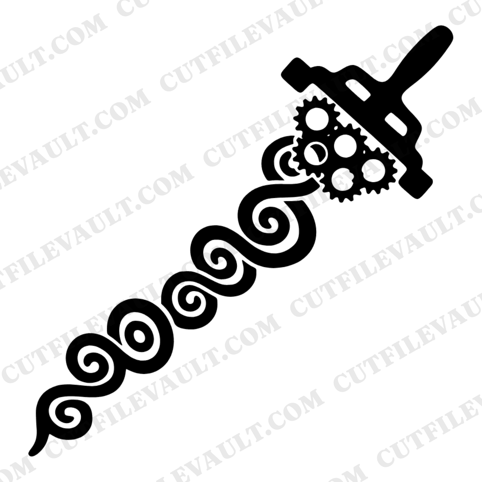 Vintage Donut Cutter SVG PNG, Rolling Dough Ribbon Cut File, National Donut Day Bakery Design — view 1