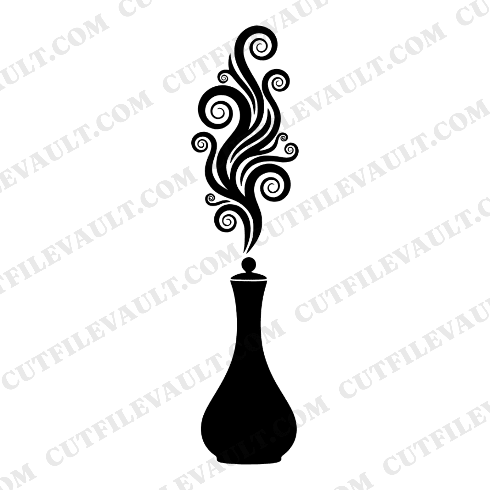 Vintage Coffee Percolator SVG PNG, Pumpkin Spice Season Retro 70s Steam Swirls Cut File — view 1