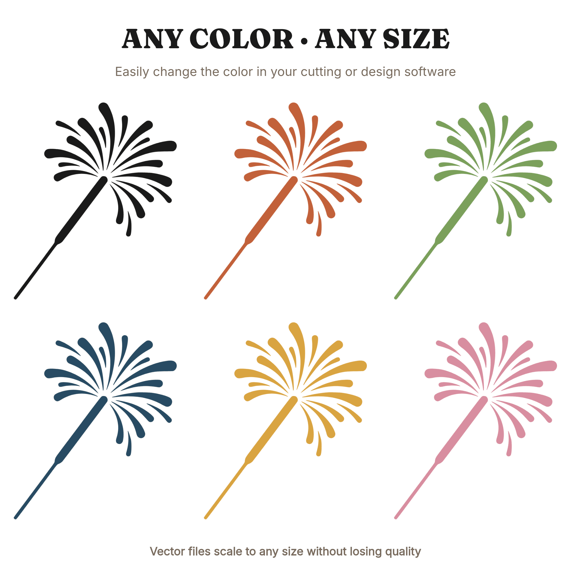 Retro Sparkler SVG PNG, 70s Groovy Fourth of July Cut File, Vintage Independence Day Design — view 2