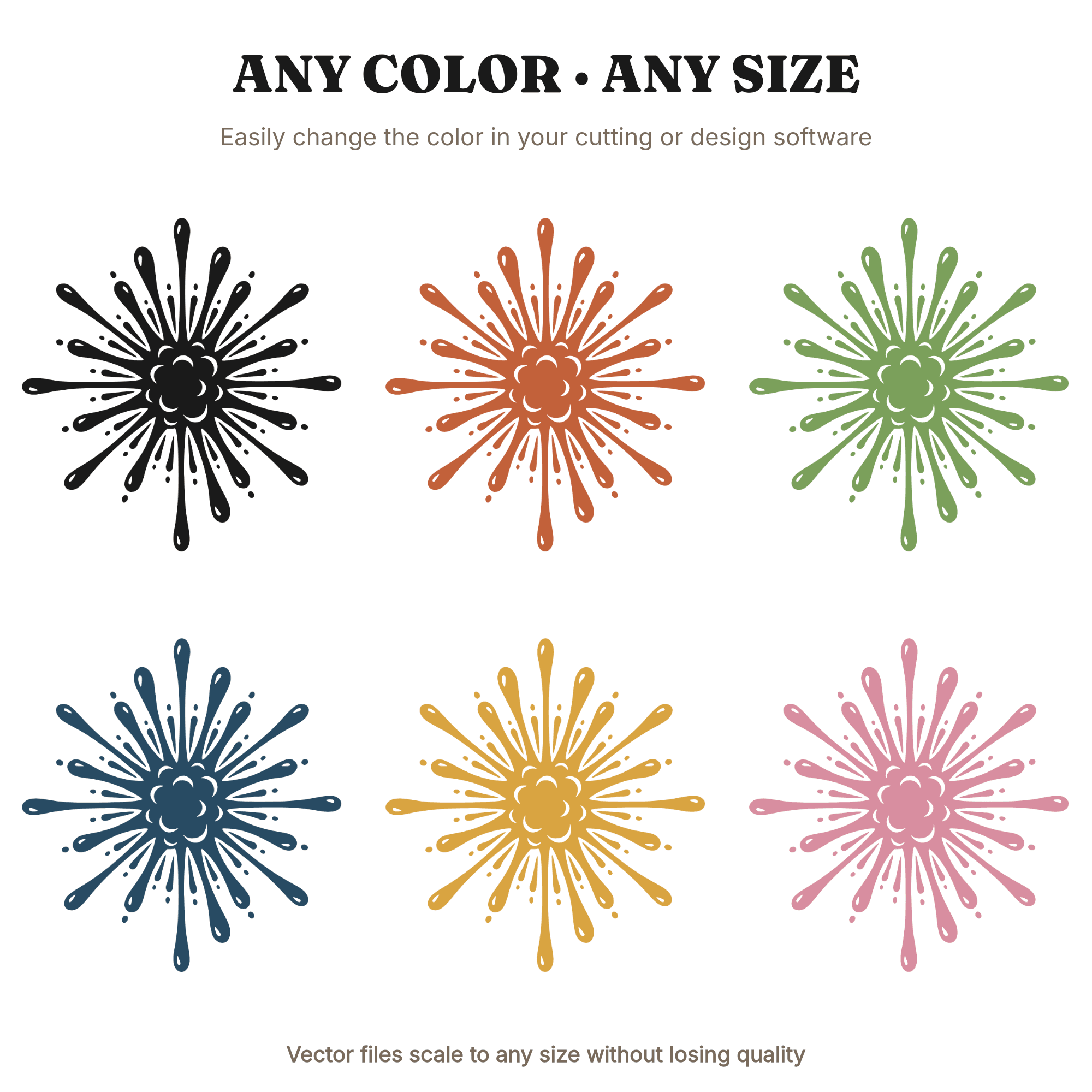 Firecracker Mandala SVG PNG Independence Day Starburst Silhouette Cut File Fourth of July Patriotic — view 2