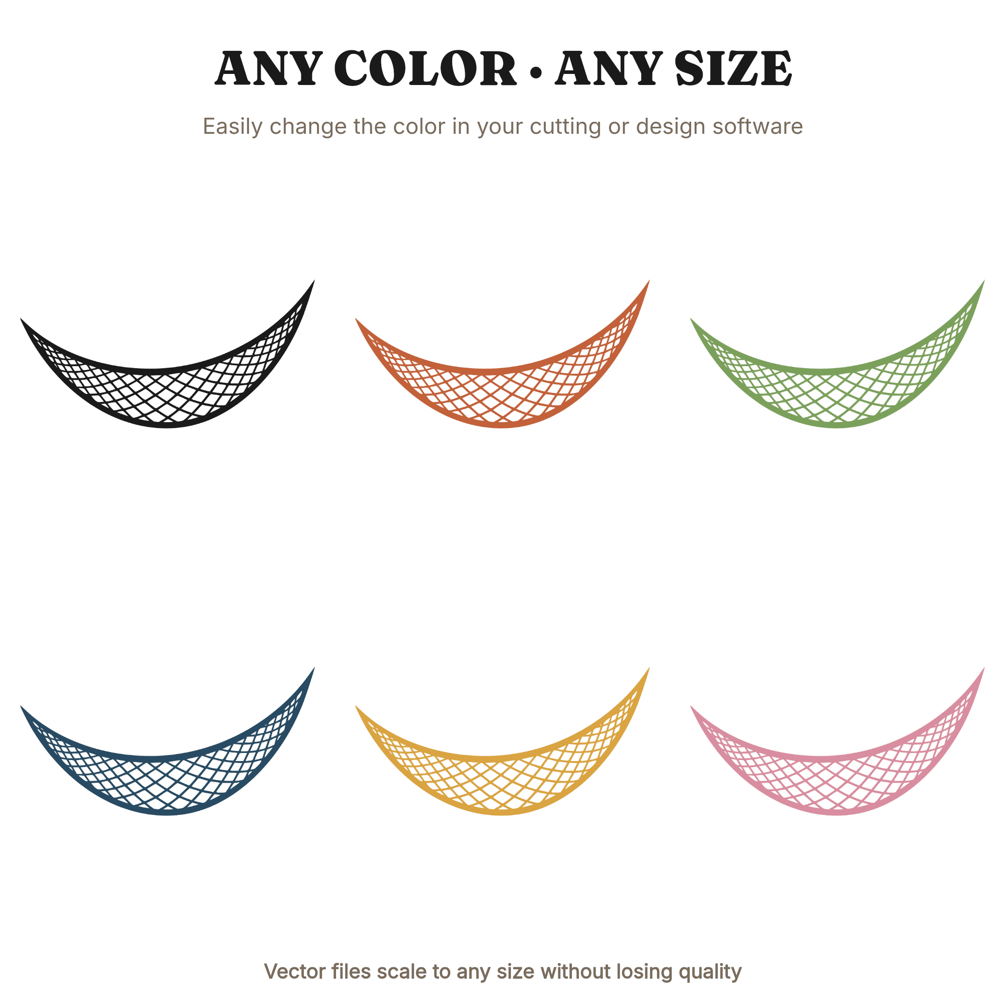 Hammock Day SVG PNG Diamond Netting Silhouette Cut File for Cricut National Hammock Day Design — view 2