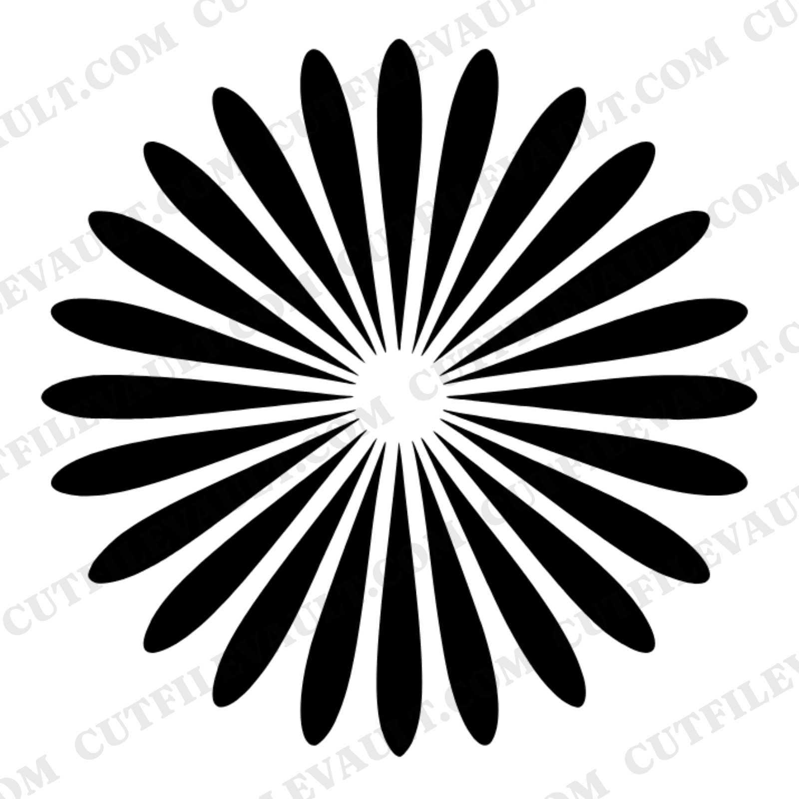 Chrysanthemum Firework SVG PNG, Independence Day Floral Burst, 4th of July Cottagecore Design — view 1