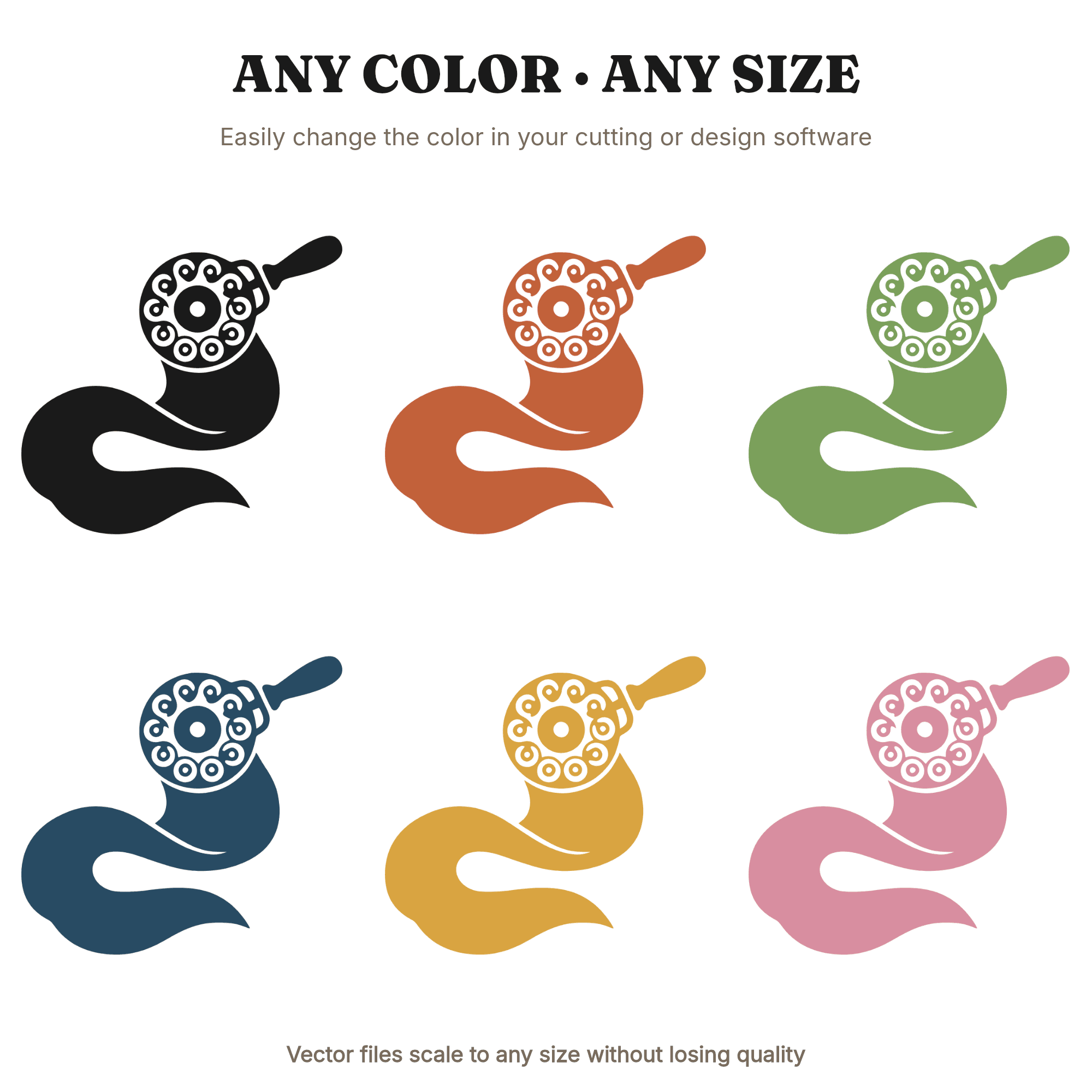Vintage Donut Cutter SVG PNG, Boho Rolling Dough Ribbon Clipart, Bakery Kitchen Cut File — view 2