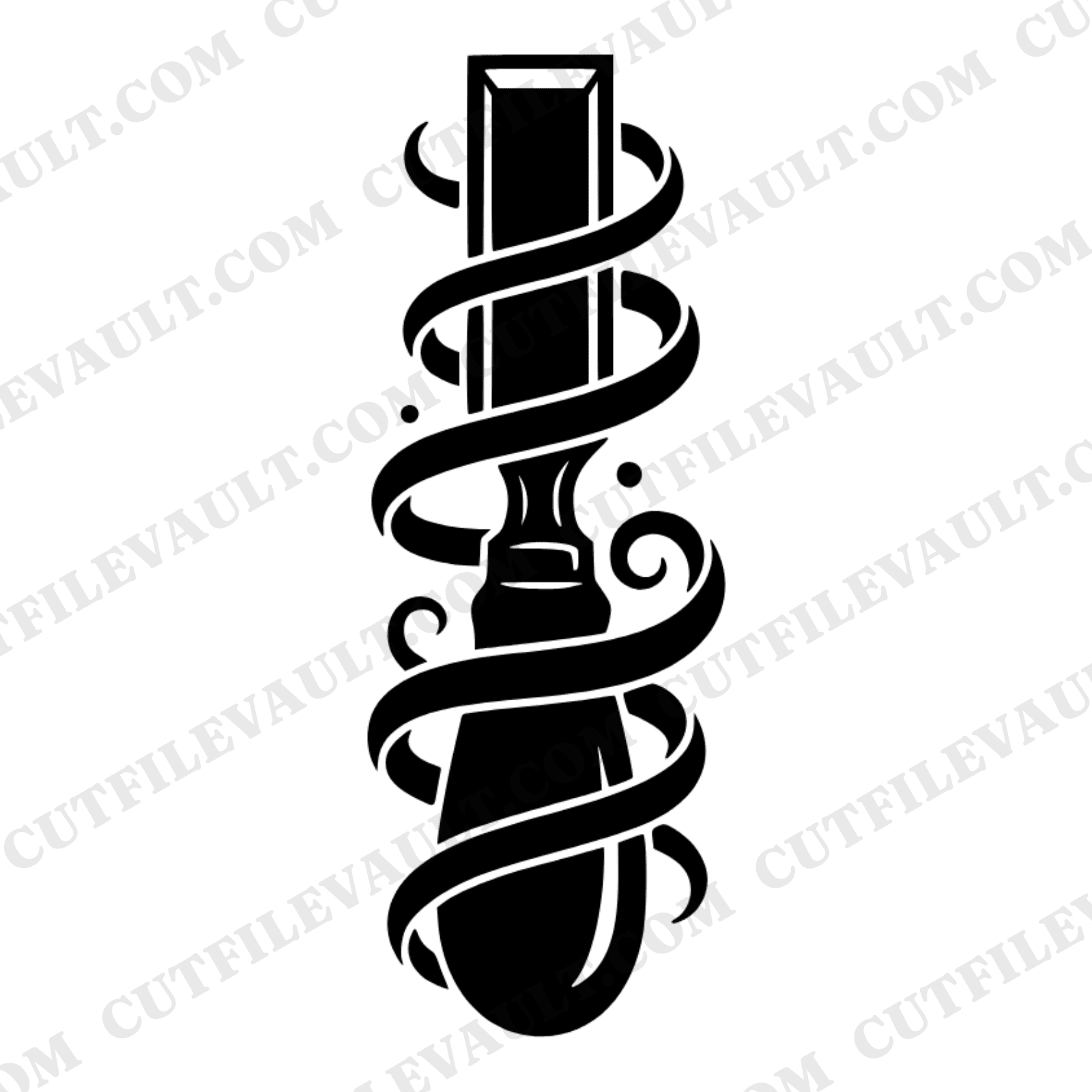 Celestial Chisel SVG PNG, Woodworking Tool Cut File, Craftsman Father's Day Design, Vintage Chisel — view 1