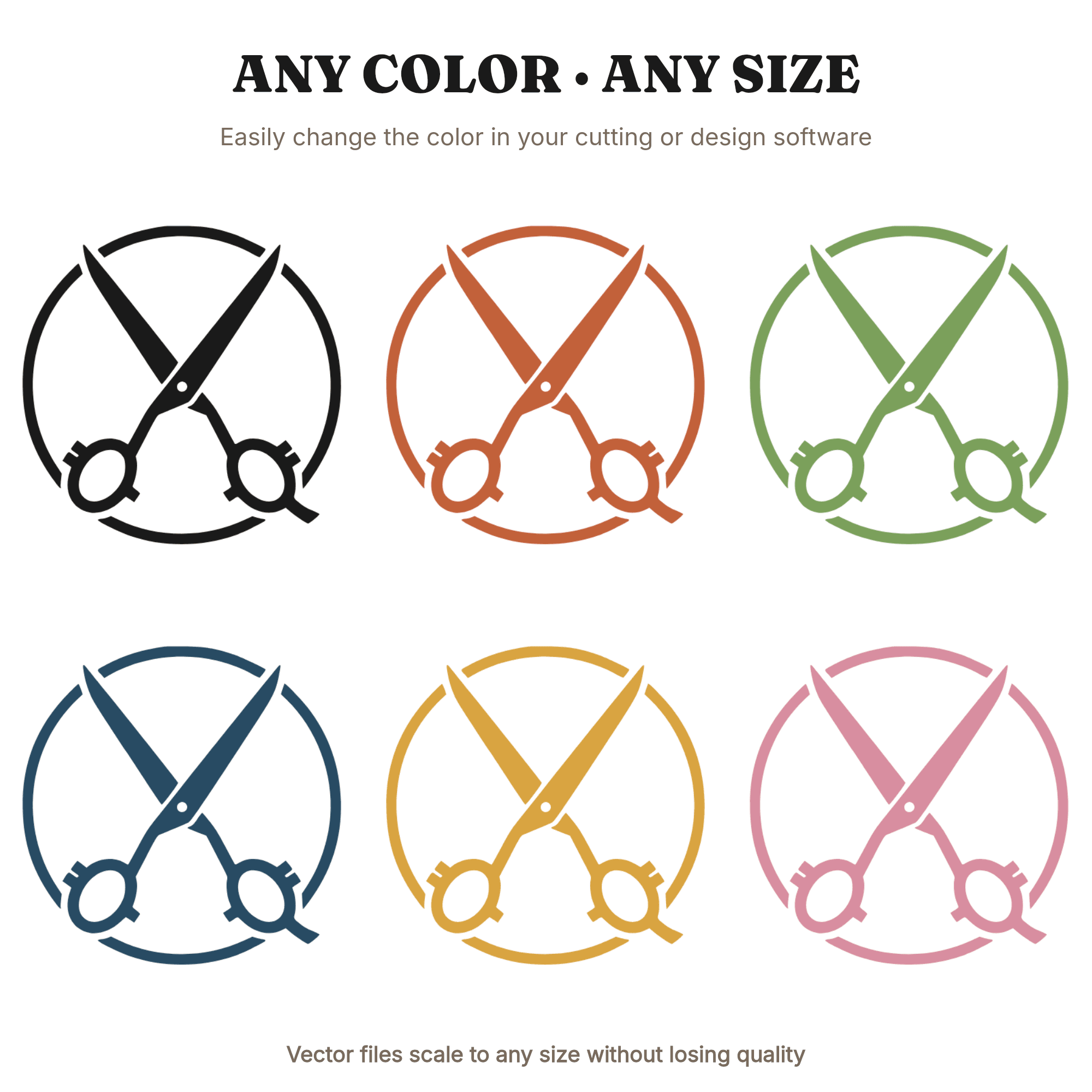 Art Deco Scissors SVG PNG, Back to School Badge Cut File, Geometric Emblem Design for Cricut — view 2
