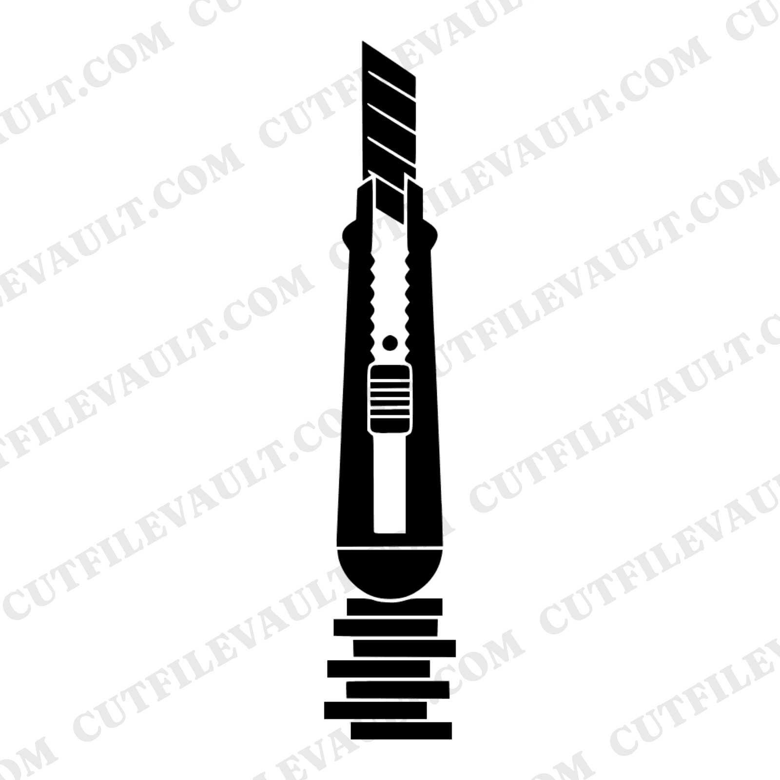 Utility Knife Tower SVG PNG Back to School Craft Cut File Precision Tool Line Art Design — view 1