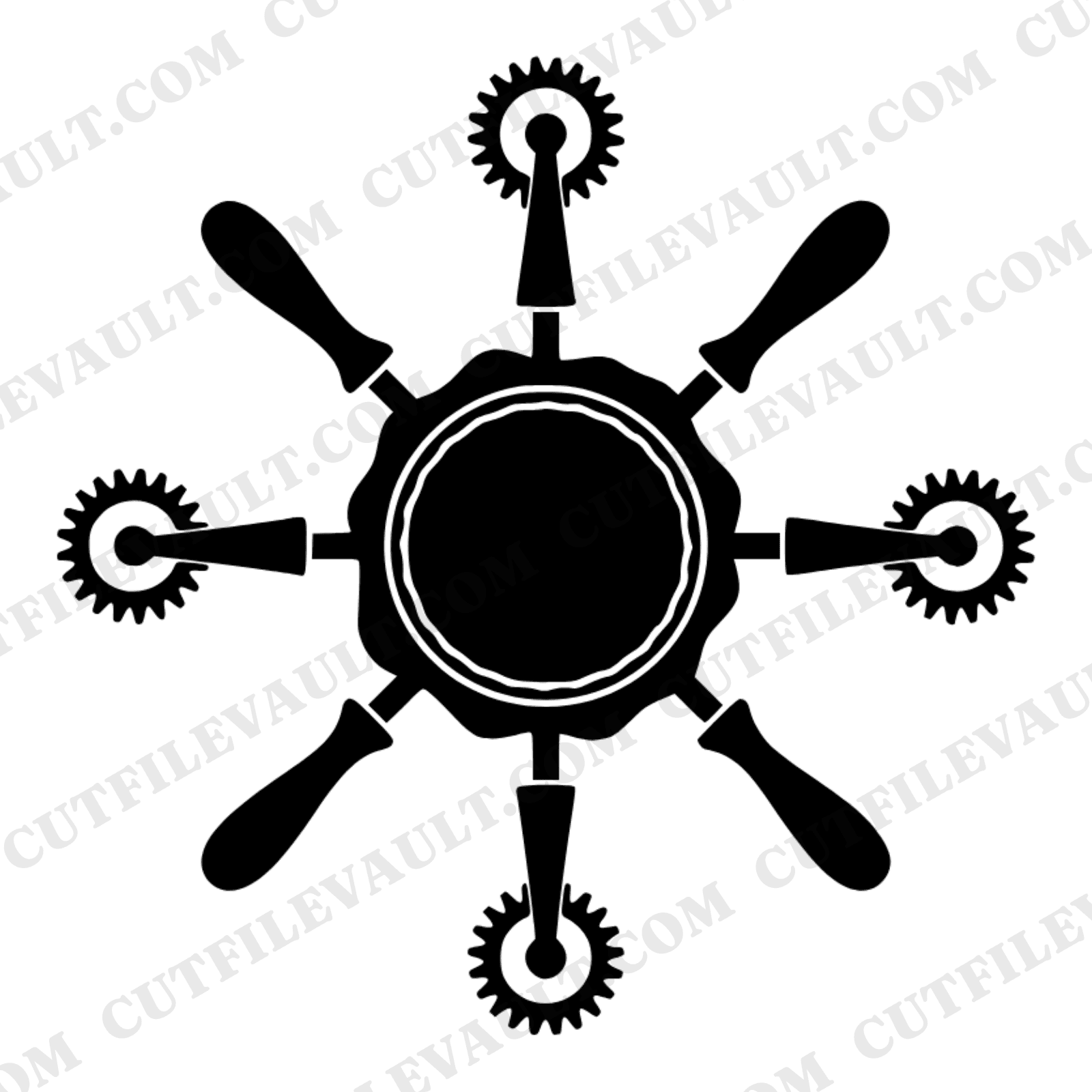 National Donut Day Baker Guild Seal SVG PNG, Vintage Donut Cutter Emblem, Retro Bakery Logo Design — view 1
