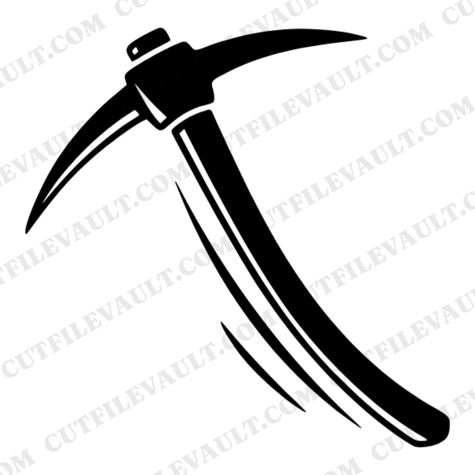 Labor Day Pickaxe SVG PNG Mid-Swing Silhouette Cut File Tool Worker Hard Work Tattoo Design — view 1