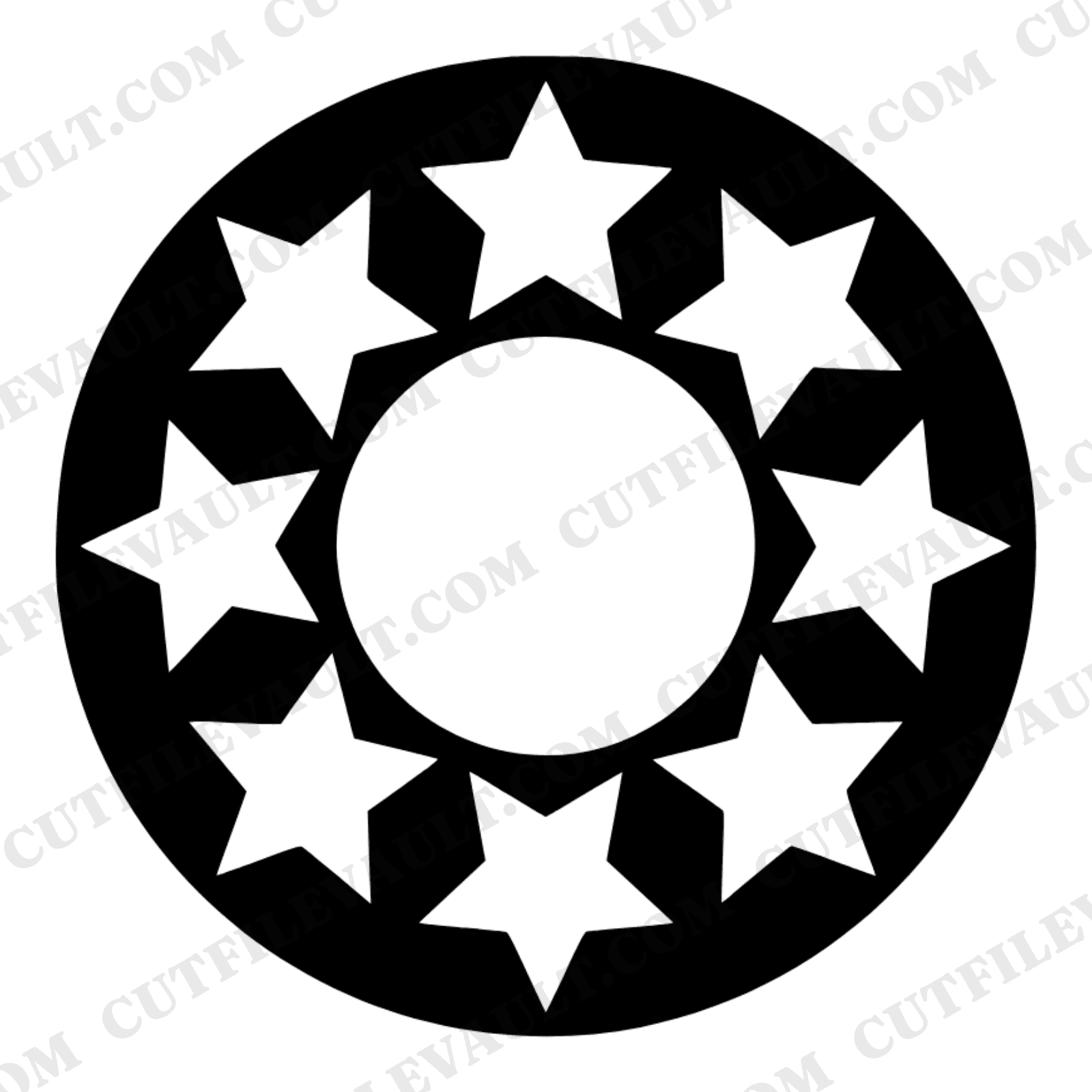 Fourth of July Pool Float SVG PNG, Patriotic Overhead Ring Cut File, Summer Party Decor Design — view 1