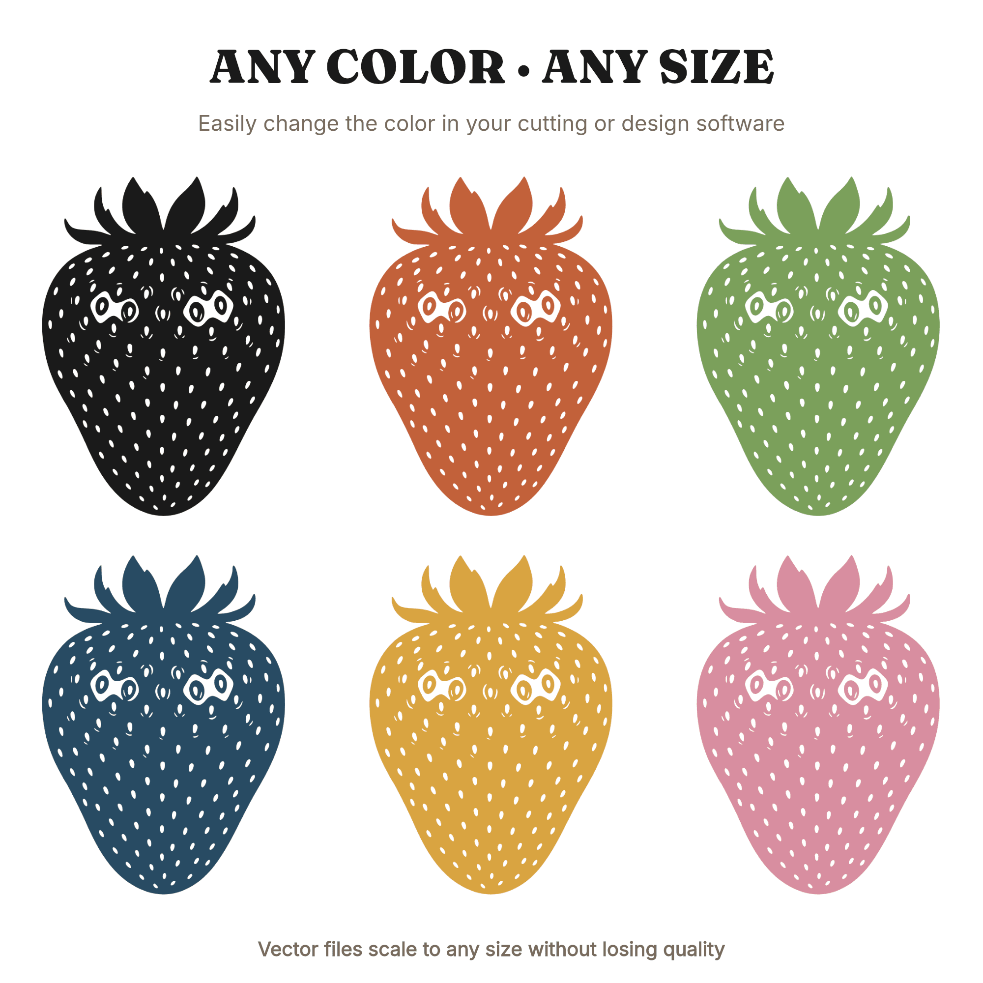 Botanical Strawberry Herbarium SVG PNG, Vintage Silhouette Cut File for Strawberry Sundae Day — view 2